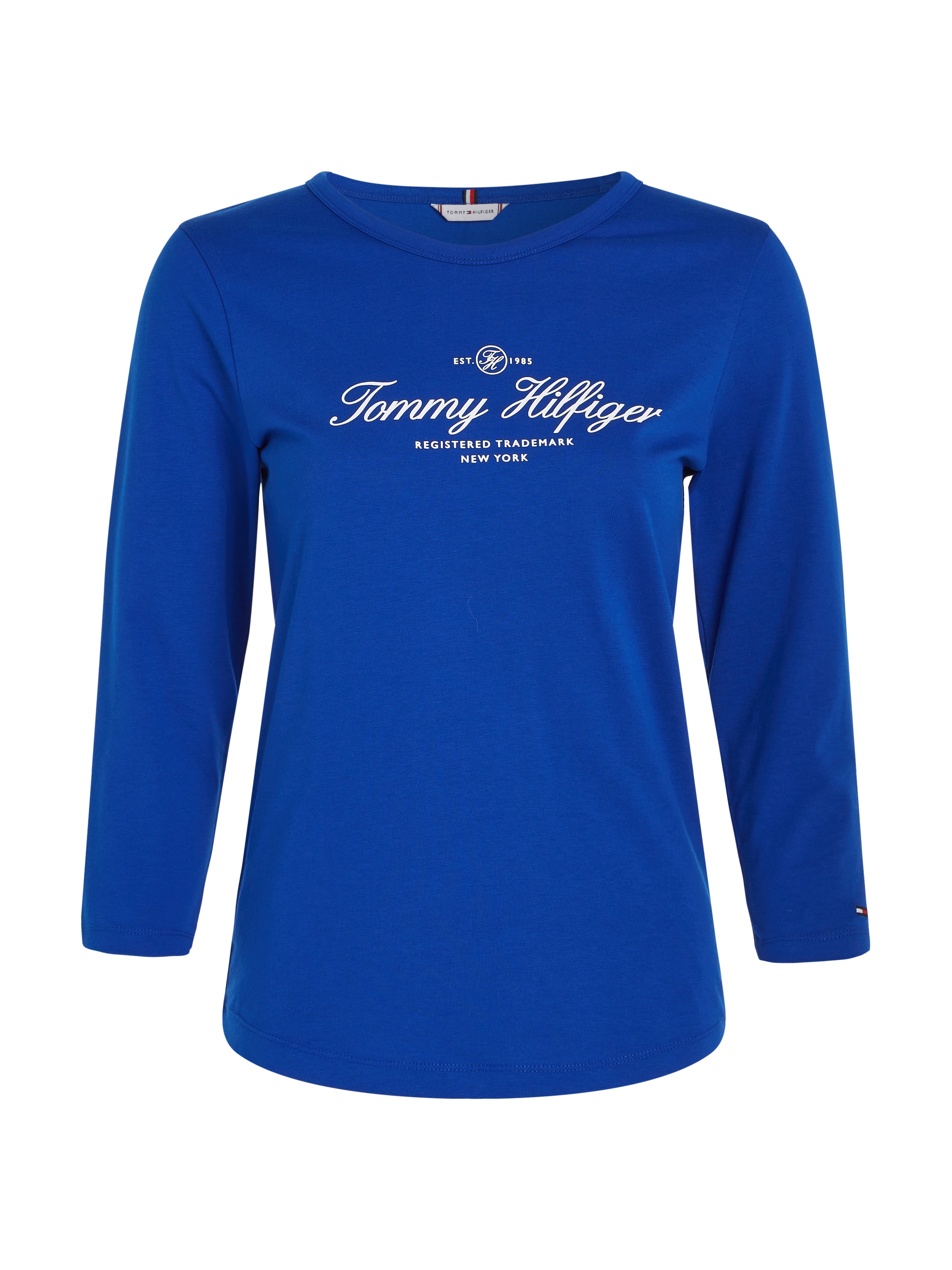 Tommy Hilfiger Langarmshirt »SLIM SIGNATURE OPEN NK 3/4SLV«, mit Tommy  Hilfiger Signature Logo-Schriftzug online bestellen | BAUR