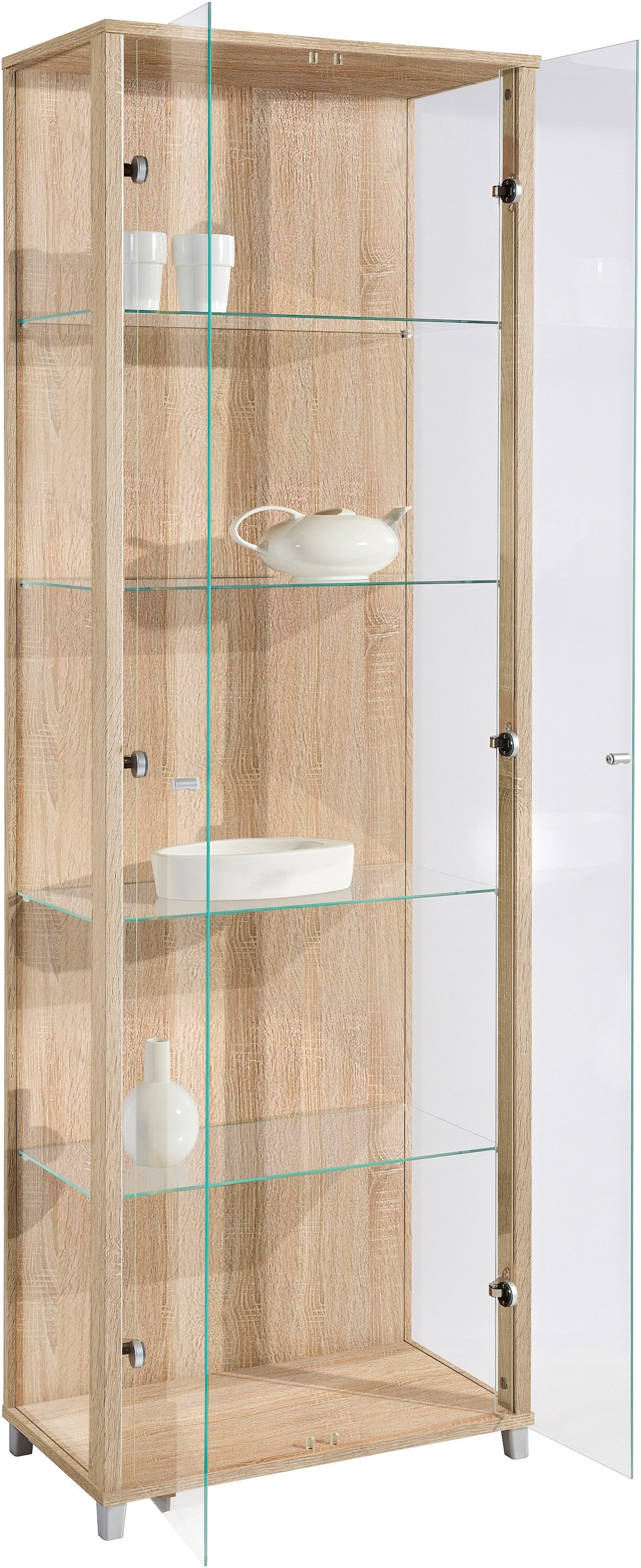 fif möbel Vitrine "OPTIMA", Standvitrine, Vitrinenschrank, Glasvitrine, Sam günstig online kaufen