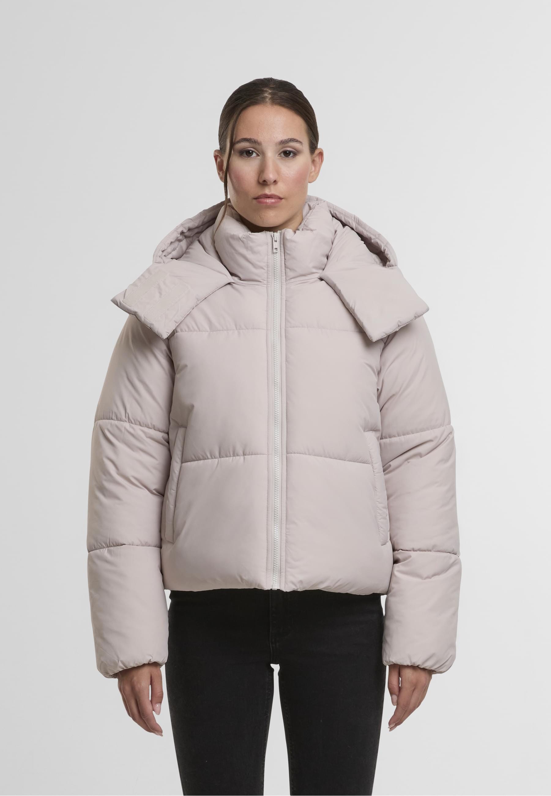 URBAN CLASSICS Winterjacke »Urban Classics Ladies Hooded Collar Puffer Jacket«, (1 St.), mit Kapuze