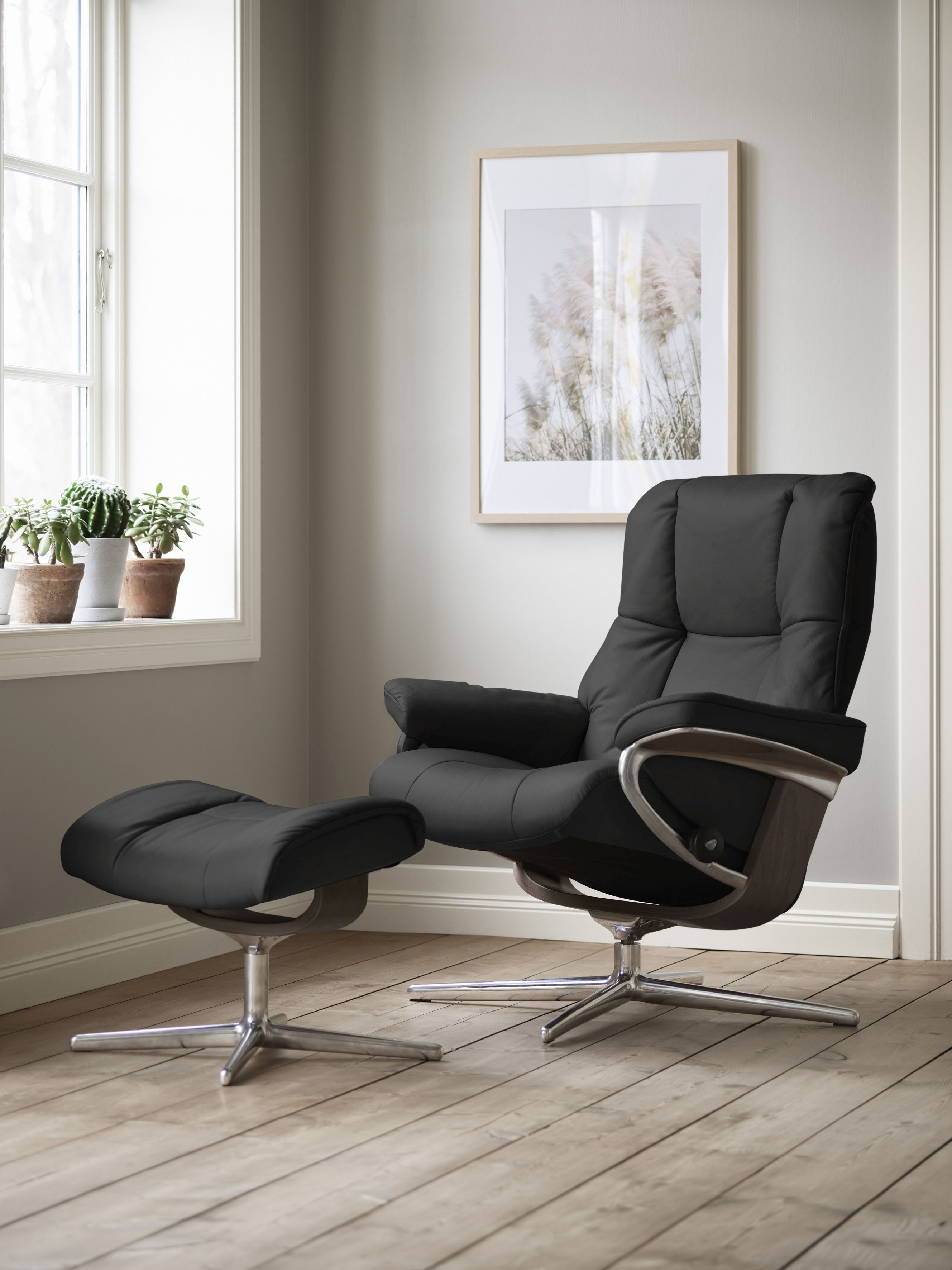 Stressless Relaxsessel "Mayfair" mit Cross Base, Größe S, M & L, Holzakzent Wenge