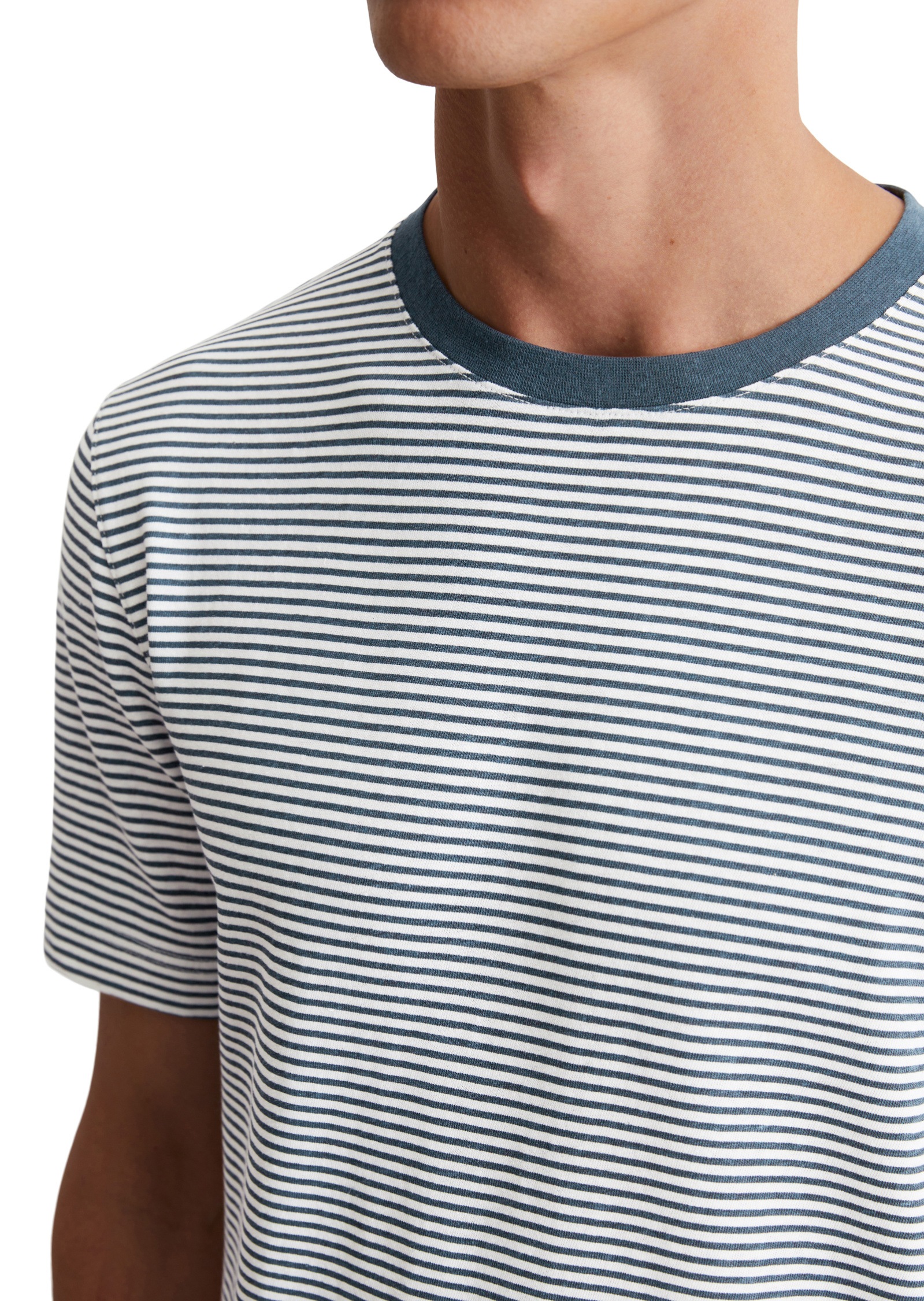 Marc O'Polo T-Shirt »aus Bio-Baumwoll-Leinen-Mix«