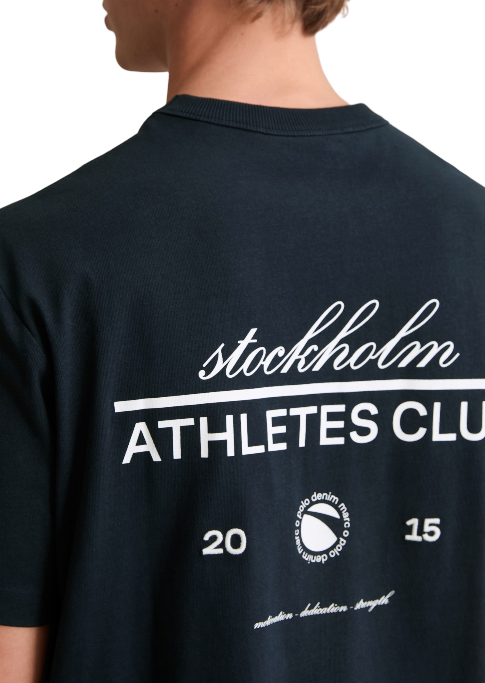 Marc O'Polo DENIM T-Shirt mit großem Rückenprint, relaxed fit, Rundhals