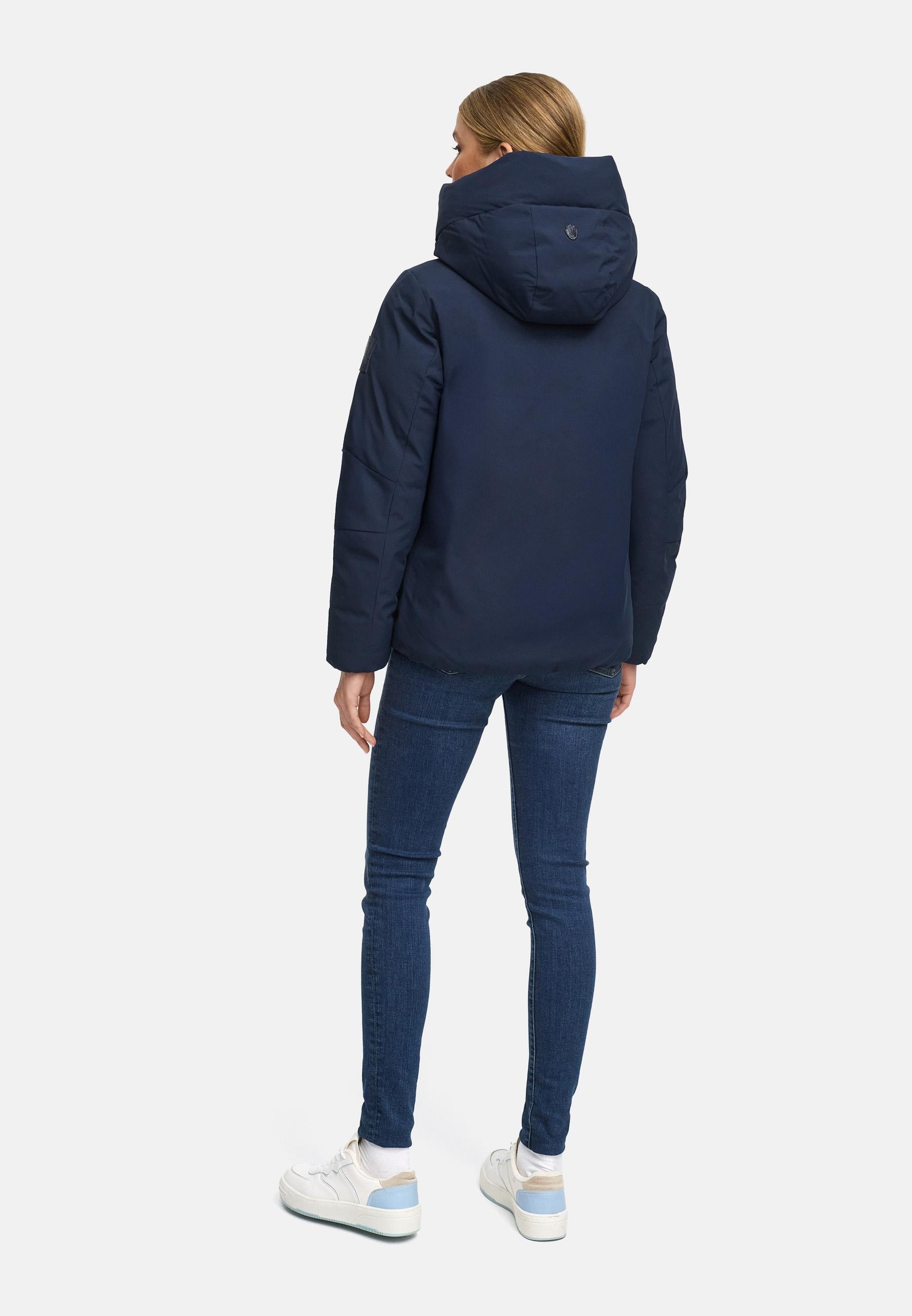 Navahoo Winterjacke »Blütenlicht 14«, mit Kapuze, Warme Damenjacke mit hohem Kragen