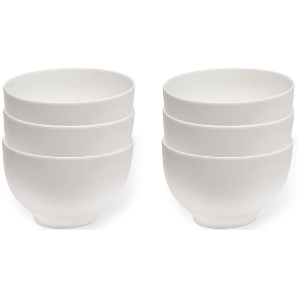 vivo Villeroy & Boch Group Müslischüssel »Basic White«, 6 tlg., aus Porzellan, Premium-Qualität, Made in Germany