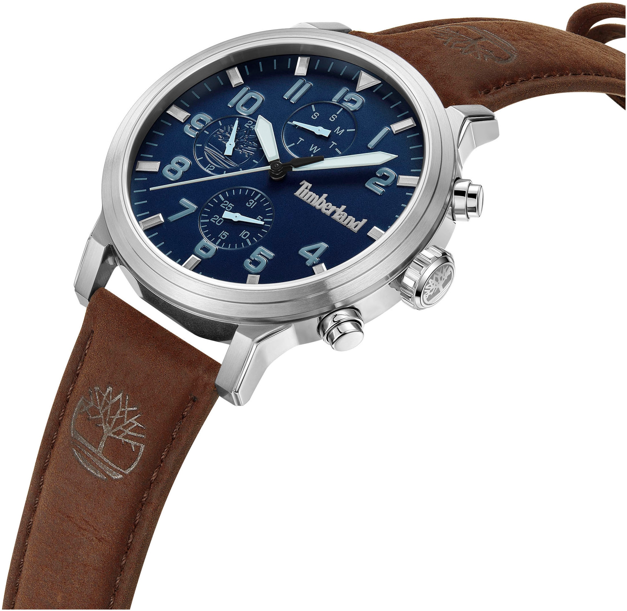 Timberland Multifunktionsuhr »DRISCOLL«, Armbanduhr, Quarzuhr, Herrenuhr, Datum, Lederarmband