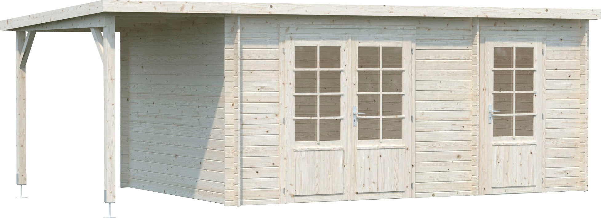 Palmako Gartenhaus "Ella", (Set), 13,1+3,9 m², mit Anbaudach günstig online kaufen