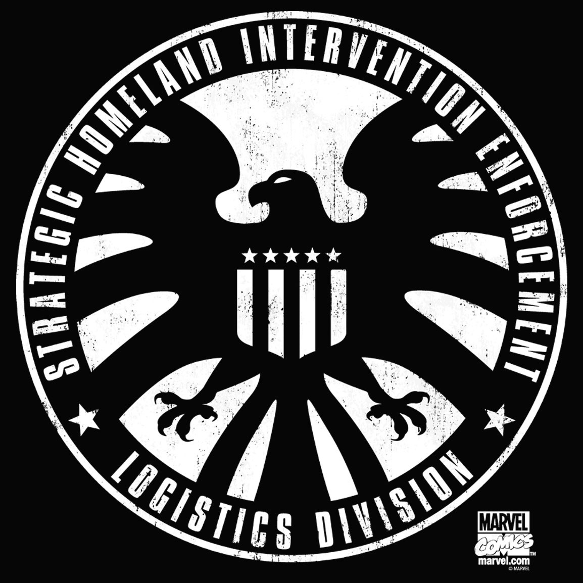 LOGOSHIRT T-Shirt »S.H.I.E.L.D. - Logo - Marvel Comics«, mit Shield-Retro-Print