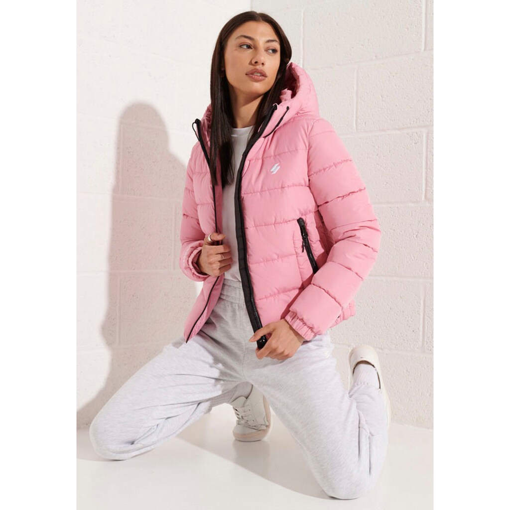 Superdry Steppjacke »HOODED SPIRIT SPORTS PUFFER«, mit Kapuze