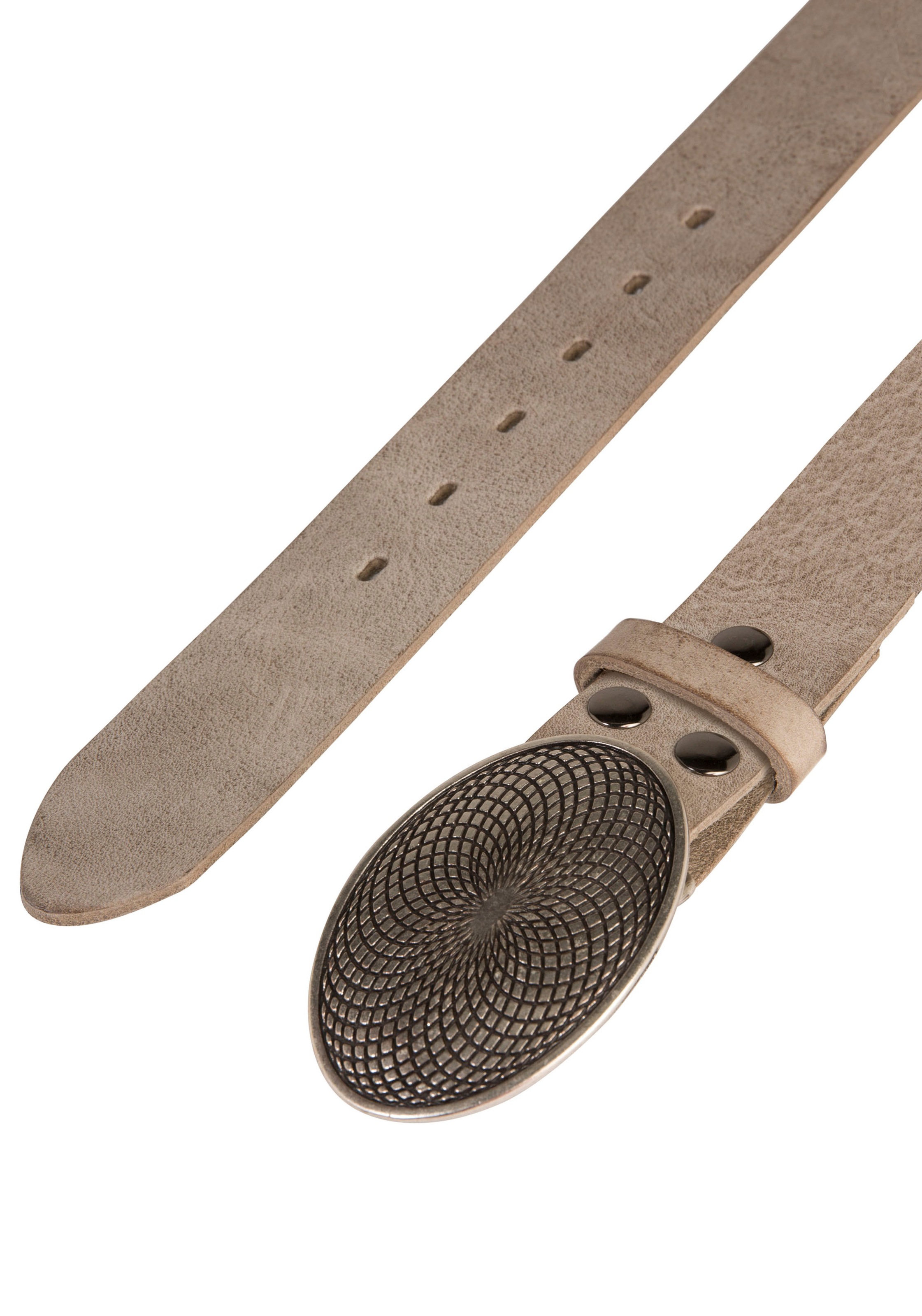 Rettungsring Gürtel Ledergürtel mit austauschbarer Schließe "Mantra Silber" günstig online kaufen