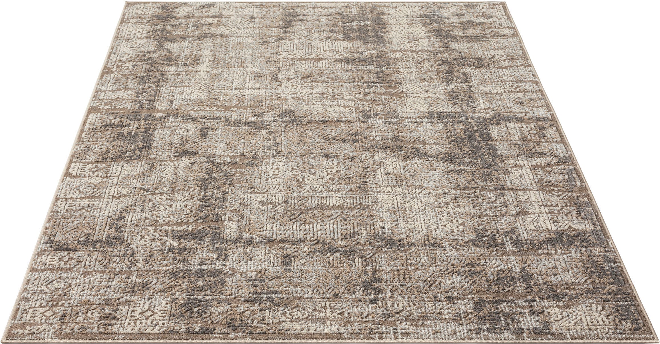 Leonique Teppich »Hamsa«, rechteckig, 9 mm Höhe, Hoch-Tief-Struktur,  Schrumpf Carving-Effekt, besonders dichte Qualität, ideale Teppiche für  Wohnzimmer, Schlafzimmer, Esszimmer, Ankleidezimmer auf Rechnung | BAUR