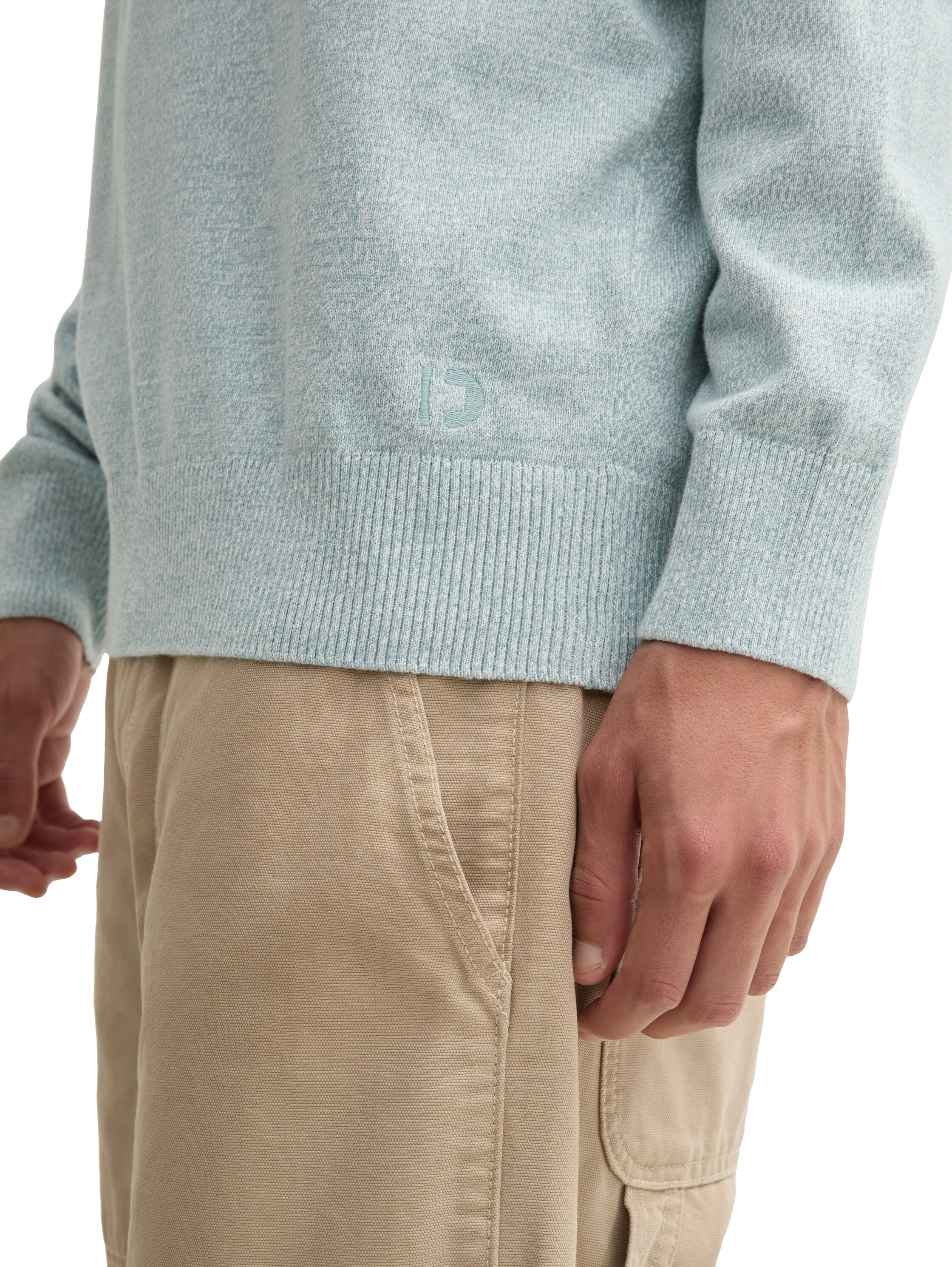 TOM TAILOR Denim Strickpullover, in melierter Optik