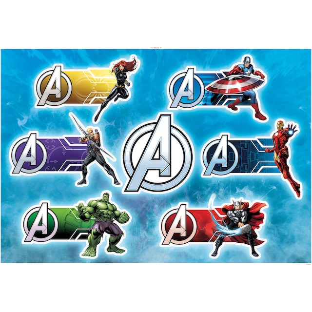 Komar Wandtattoo »Avengers Plates«, (7 St.), 100 x 70 cm bestellen | BAUR