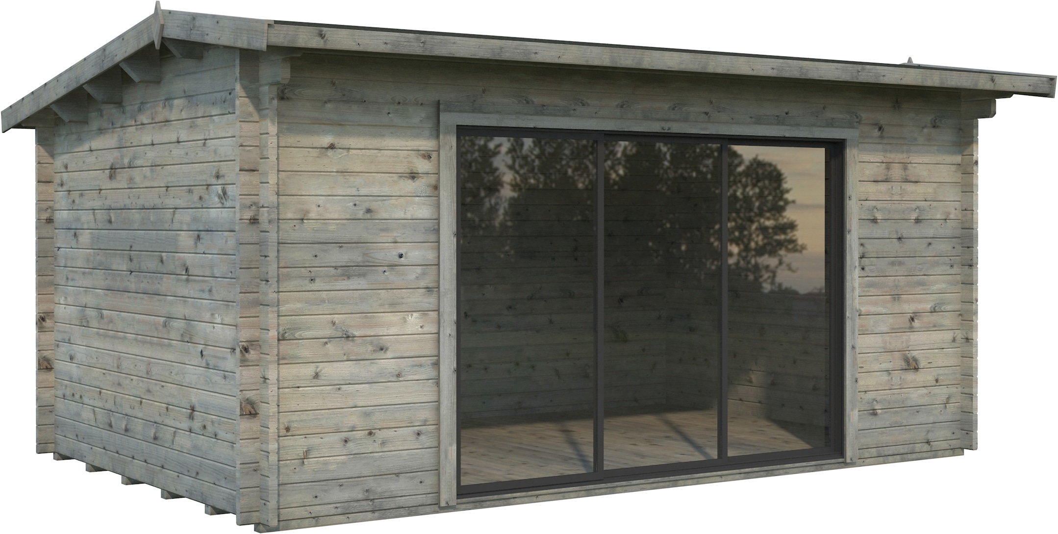 Palmako Gartenhaus »Ines 13,7 m², Slide Plus«