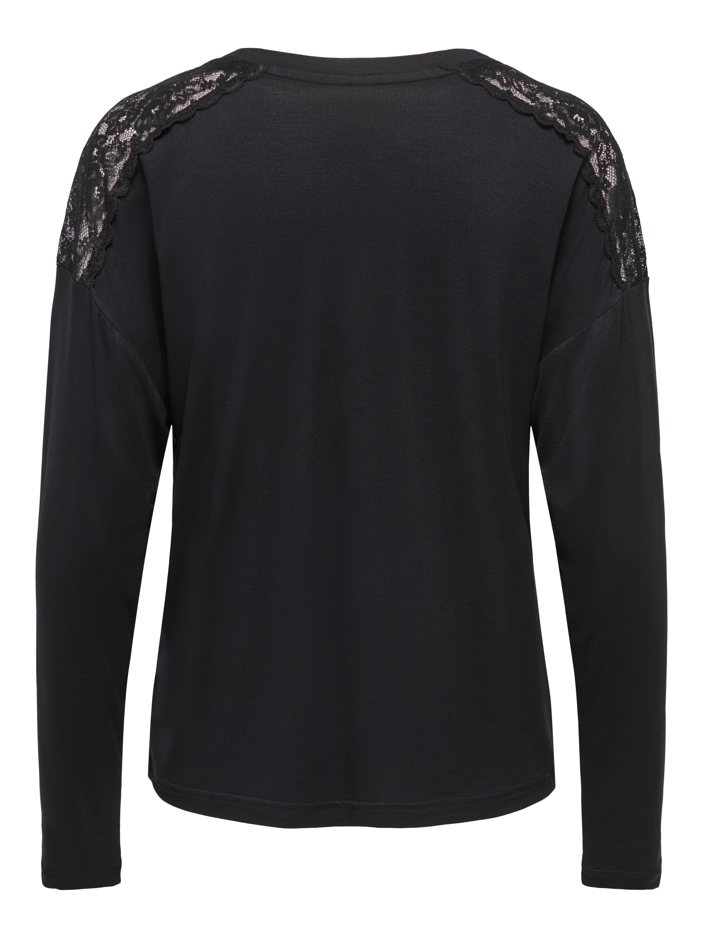 ONLY T-Shirt »ONLLUNI L/S TOP WITH LACE DETAILS CS JRS« Viskosemischung, regular fit