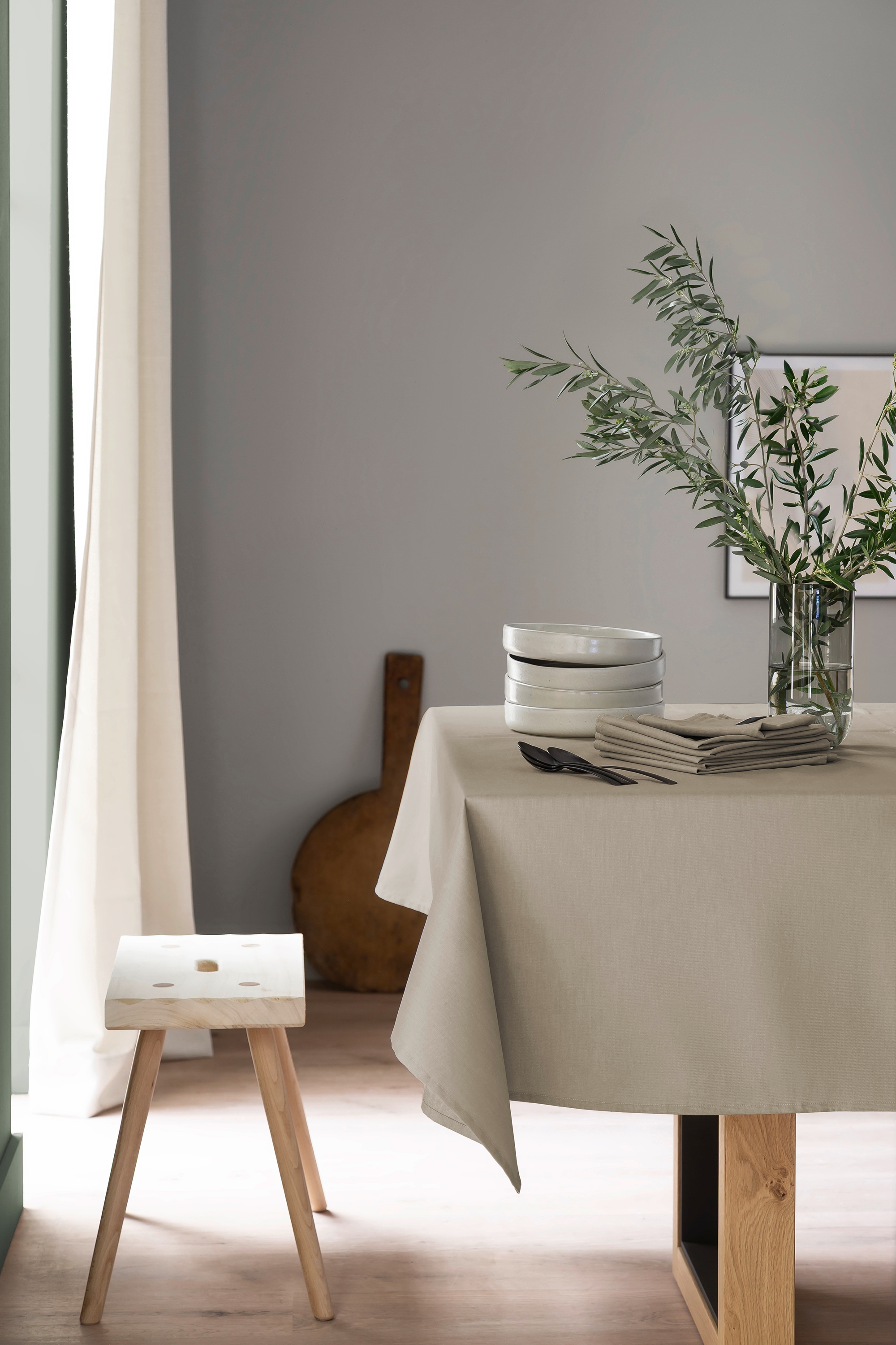 SCHÖNER WOHNEN-Kollektion Tischdecke "Base" aus reiner, sanforisierter Baumwolle