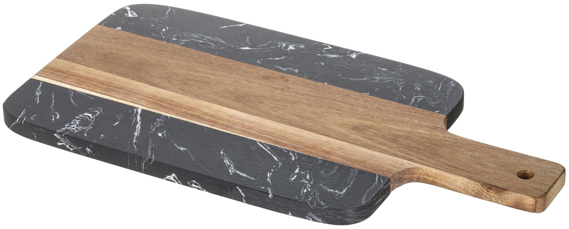 SCHÖNER WOHNEN-Kollektion Schneidebrett »Atami« Küchenbrett mit Griff, massives Akazienholz und Marmor, Servierbrett