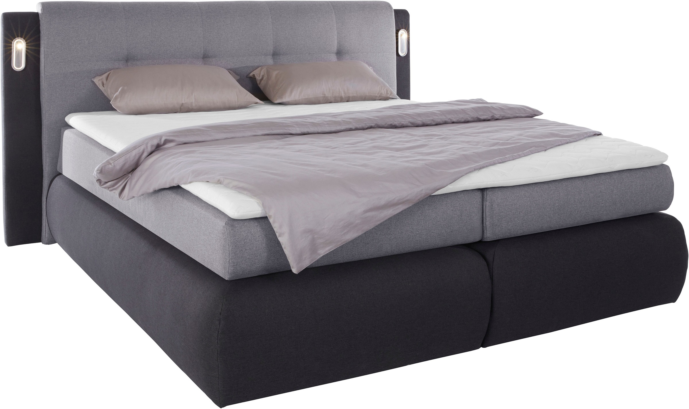 COLLECTION AB Boxspringbett "Borna", inklusive Bettkasten, LED-Beleuchtung günstig online kaufen