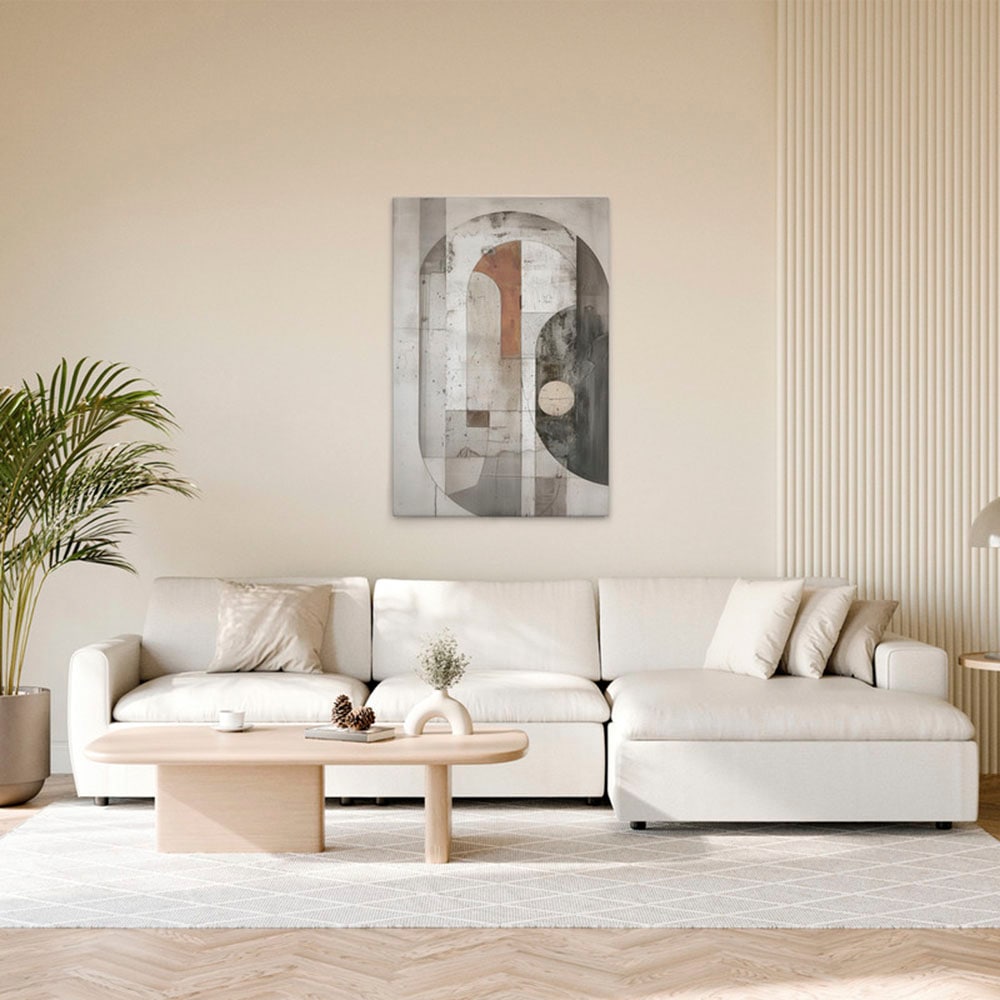 A.S. Création Leinwandbild "Abstract Geometric 2 - Wandbild Beige Creme Kei günstig online kaufen