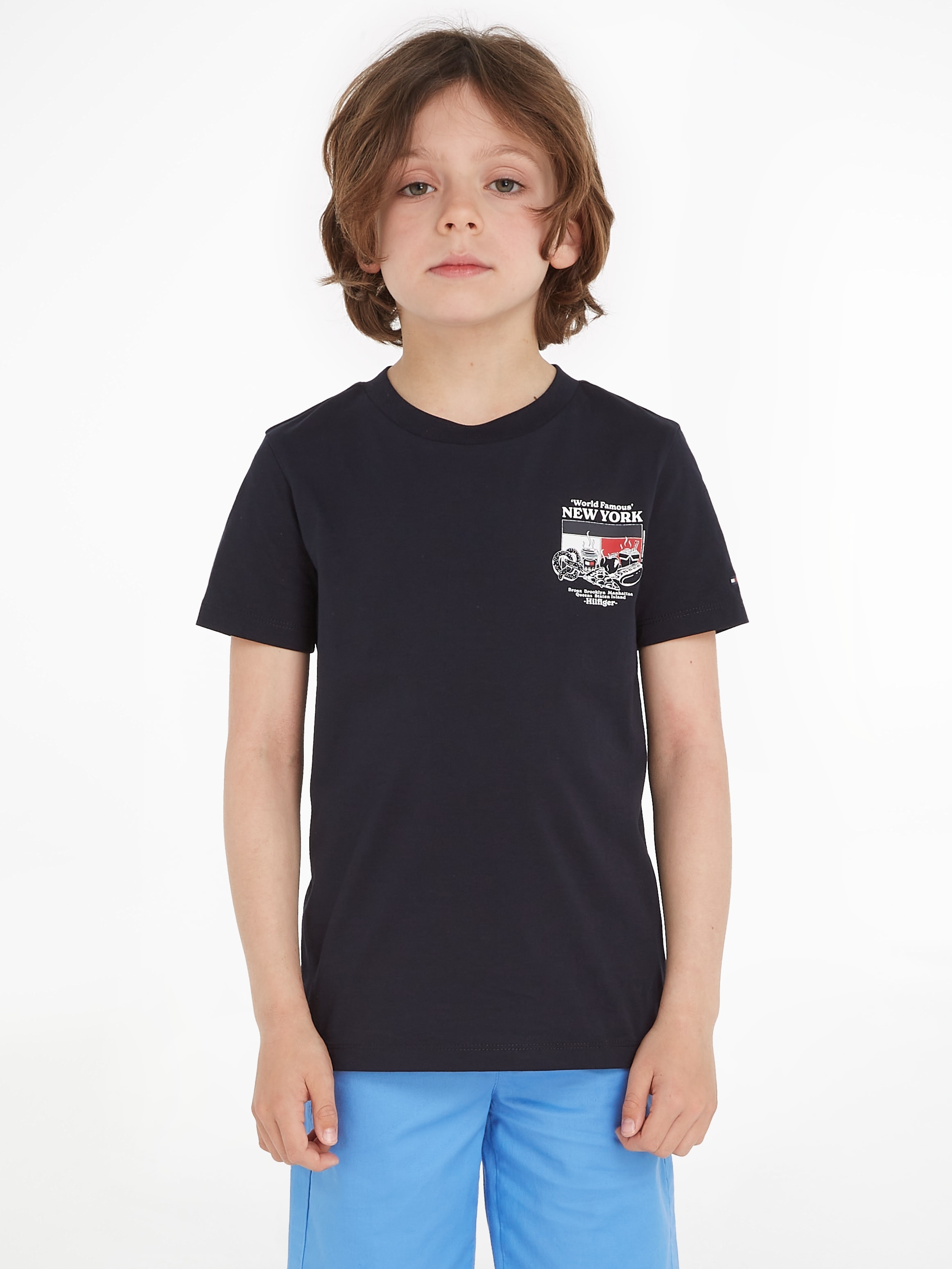 Tommy Hilfiger T-Shirt »FINEST FOOD TEE S/S«, mit großem Print auf der  Rückseite ▷ für | BAUR