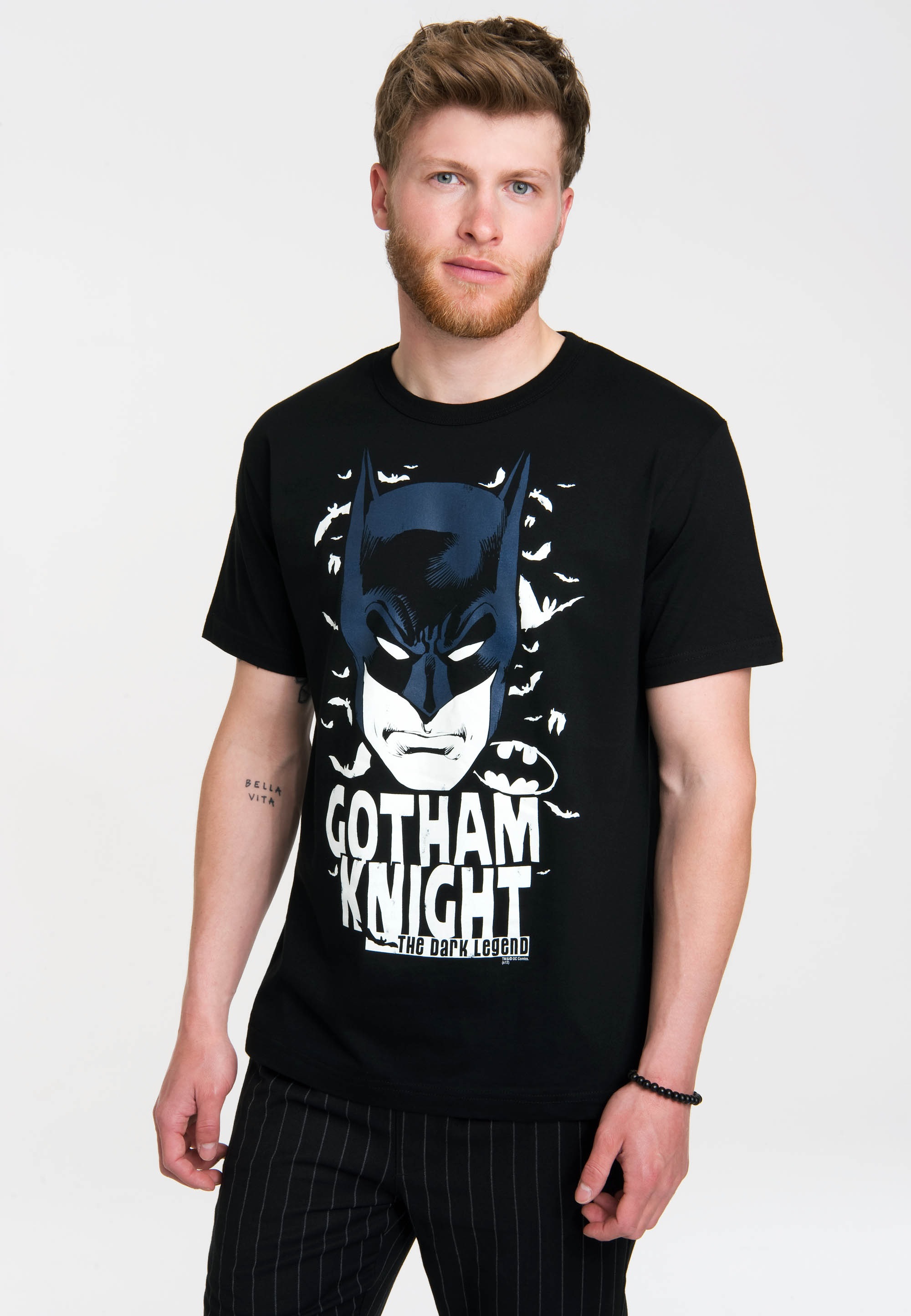 ▷ - Knight«, mit T-Shirt | für »Batman BAUR Gotham Frontprint LOGOSHIRT coolem