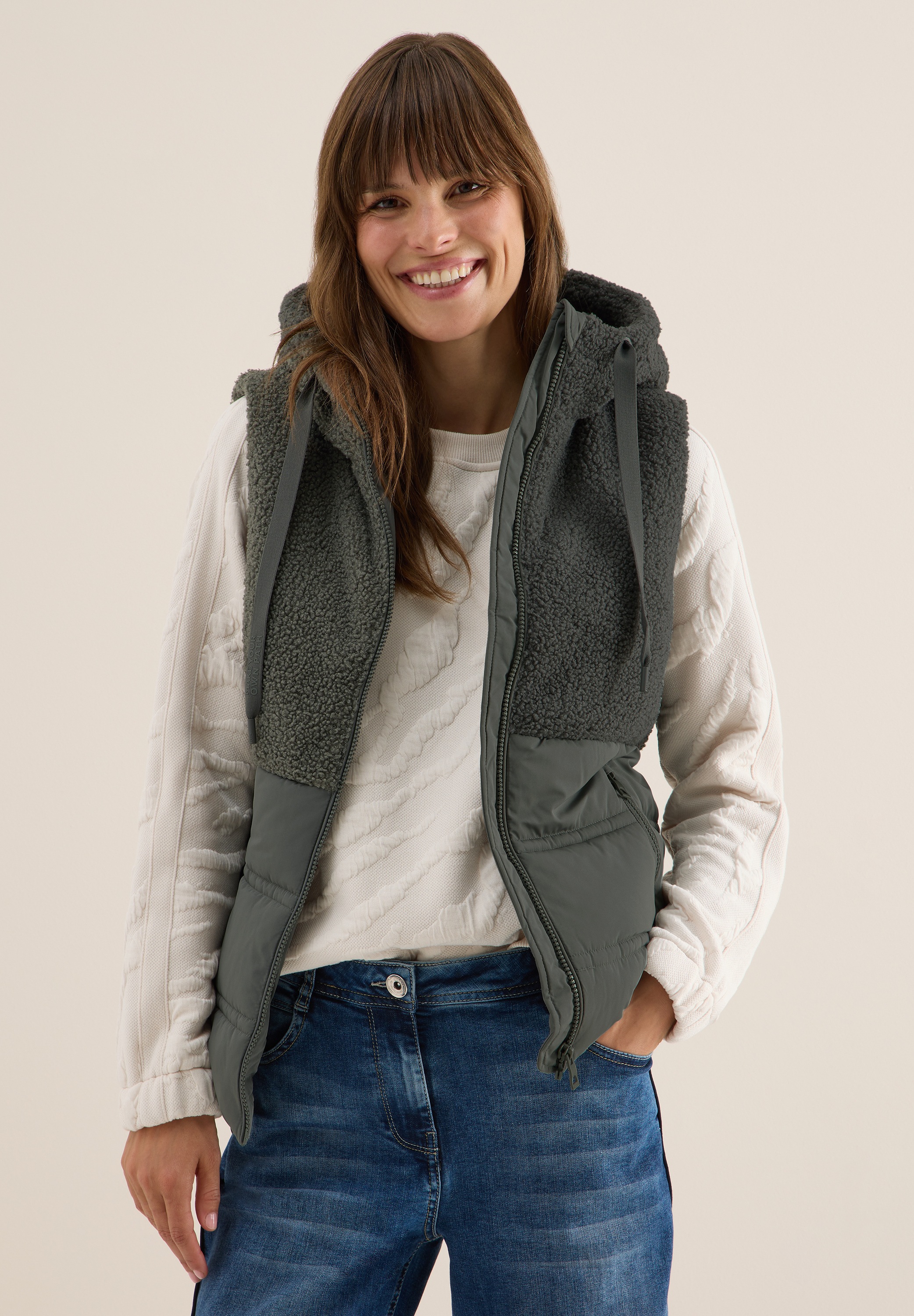 Cecil Fellweste mit Stehkragen günstig online kaufen