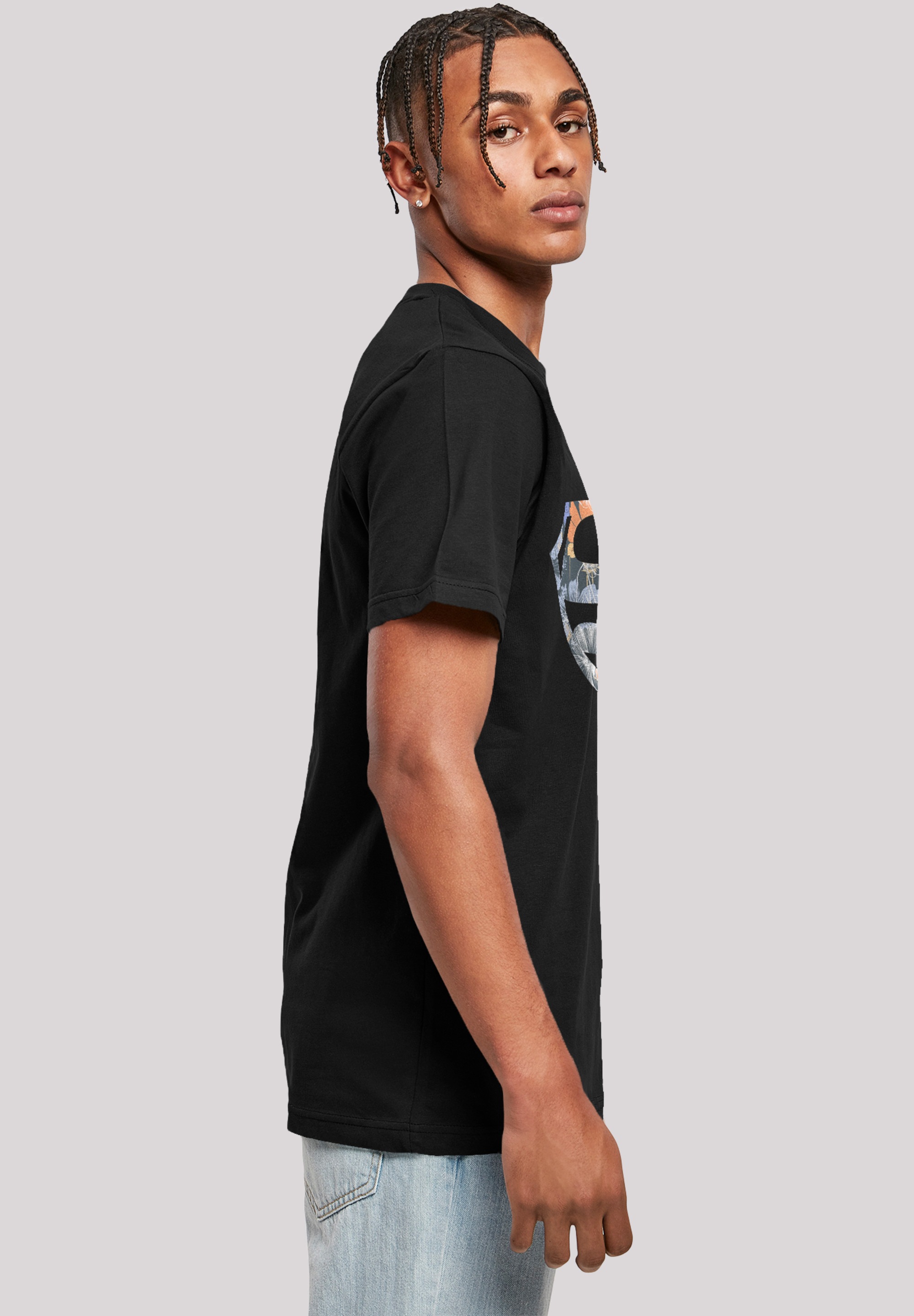 F4NT4STIC Kurzarmshirt »F4NT4STIC Herren Superman Floral Logo 2 with T-Shirt Round Neck«, (1 tlg.)