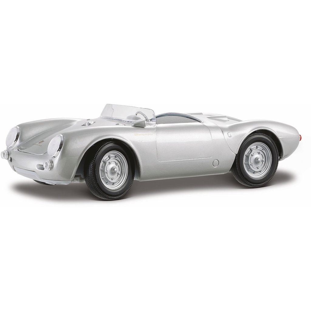 Maisto® Sammlerauto »Porsche 550A Spyder, 1:18, silberfarben«, 1:18, mit Lenkung und Federung