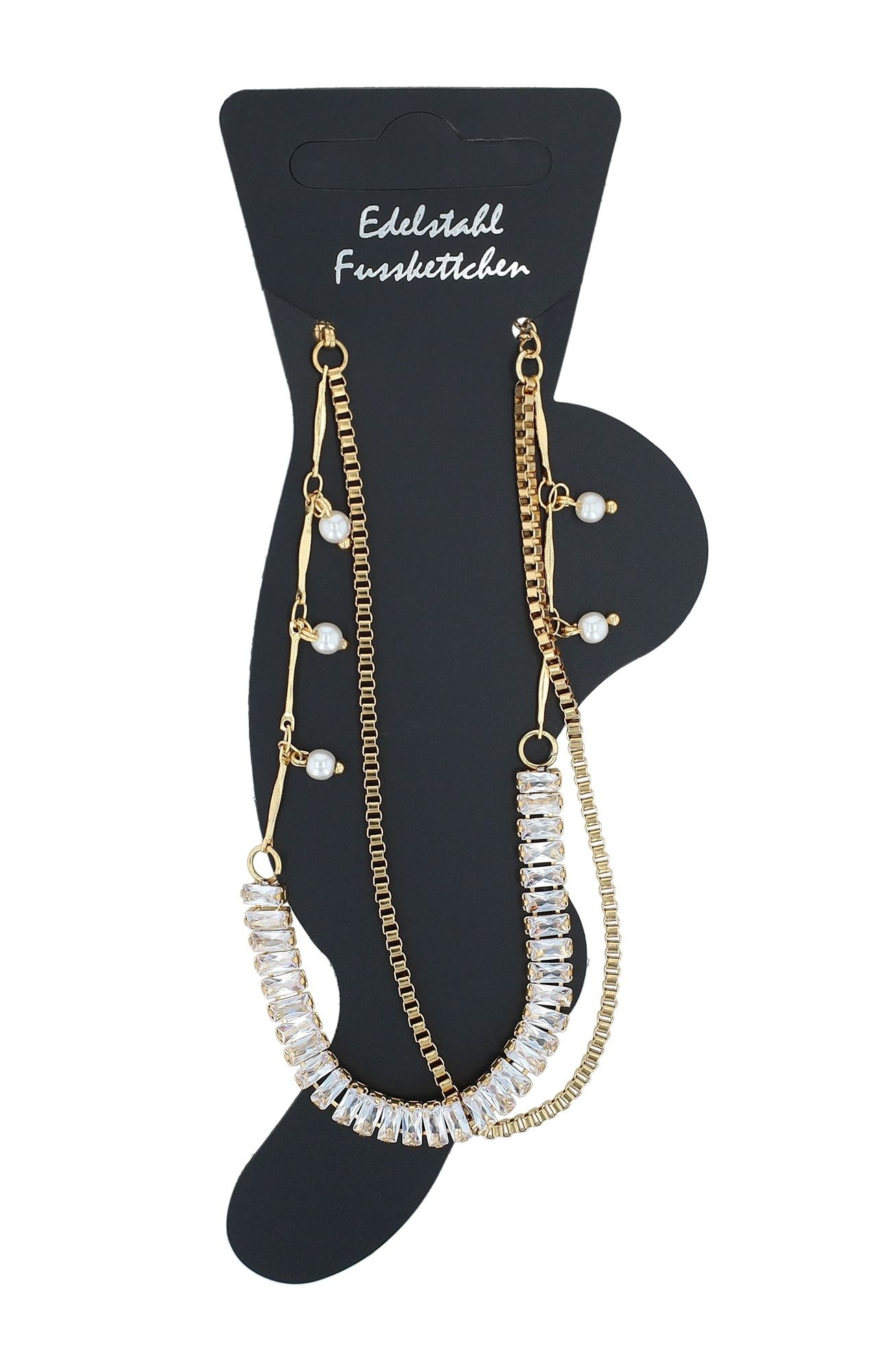 Adelia´s Fußkette »Damen Fußkettchen – aus Edelstahl« Zum Verschenken an Menschen, die Ihnen am Herzen liegen