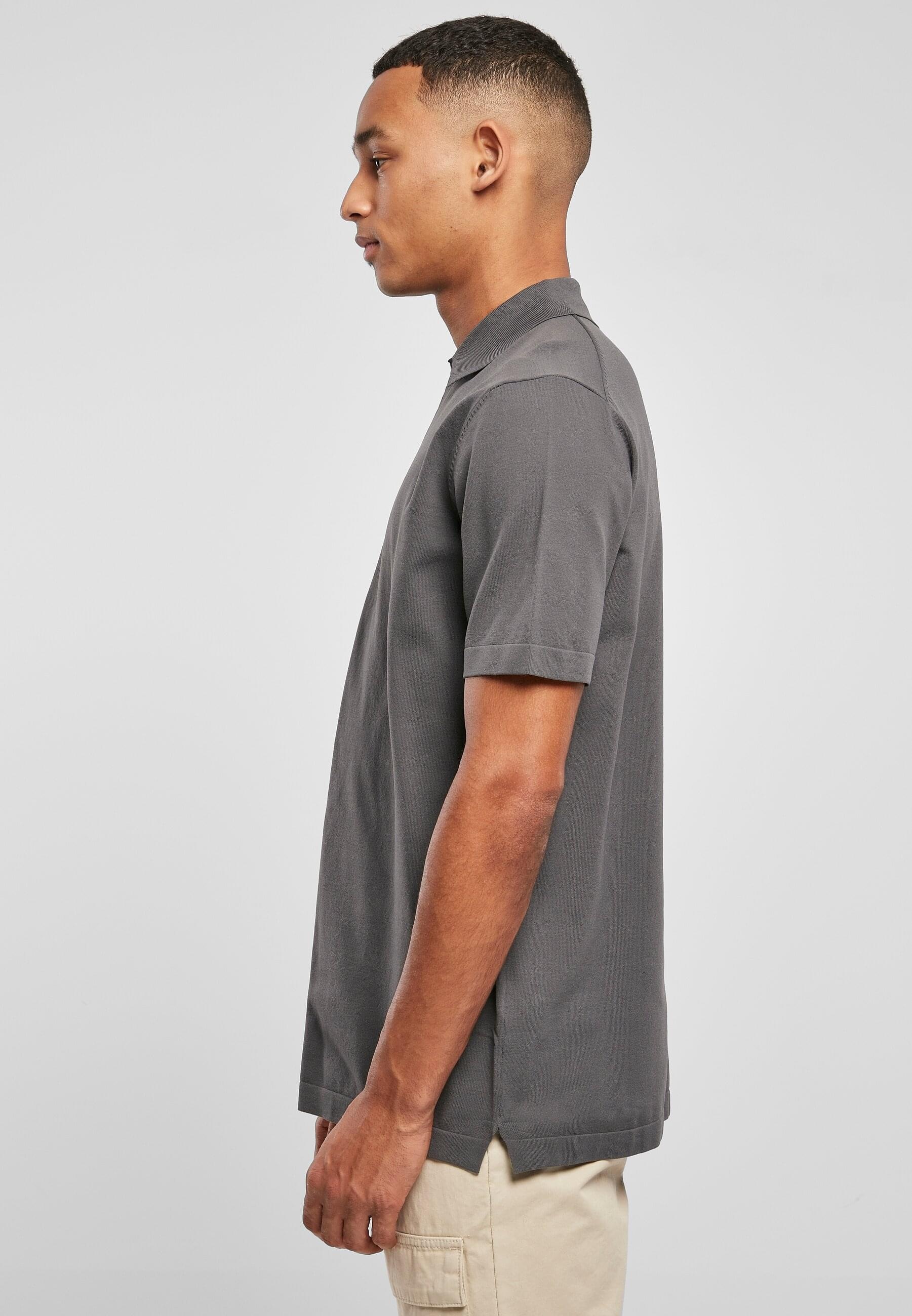 URBAN CLASSICS Langarmhemd »Urban Classics Herren Knitted Shirt«, (1 tlg.)