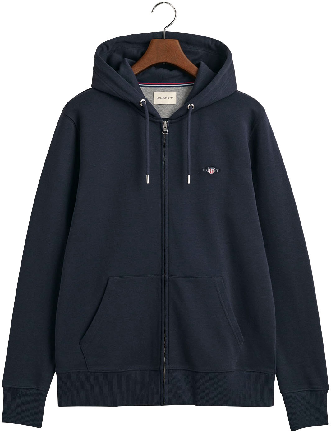 Gant Kapuzensweatjacke "REG SHIELD FULL ZIP HOODIE", mit Logostickerei auf günstig online kaufen