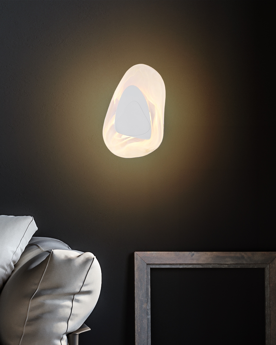 GLOBO LIGHTING LED Wandleuchte »DORSEY«, Leuchtmittel LED-Modul | LED fest integriert, Wandlampe/weiß/Glas klar/BxH: 203x315mm/Deko