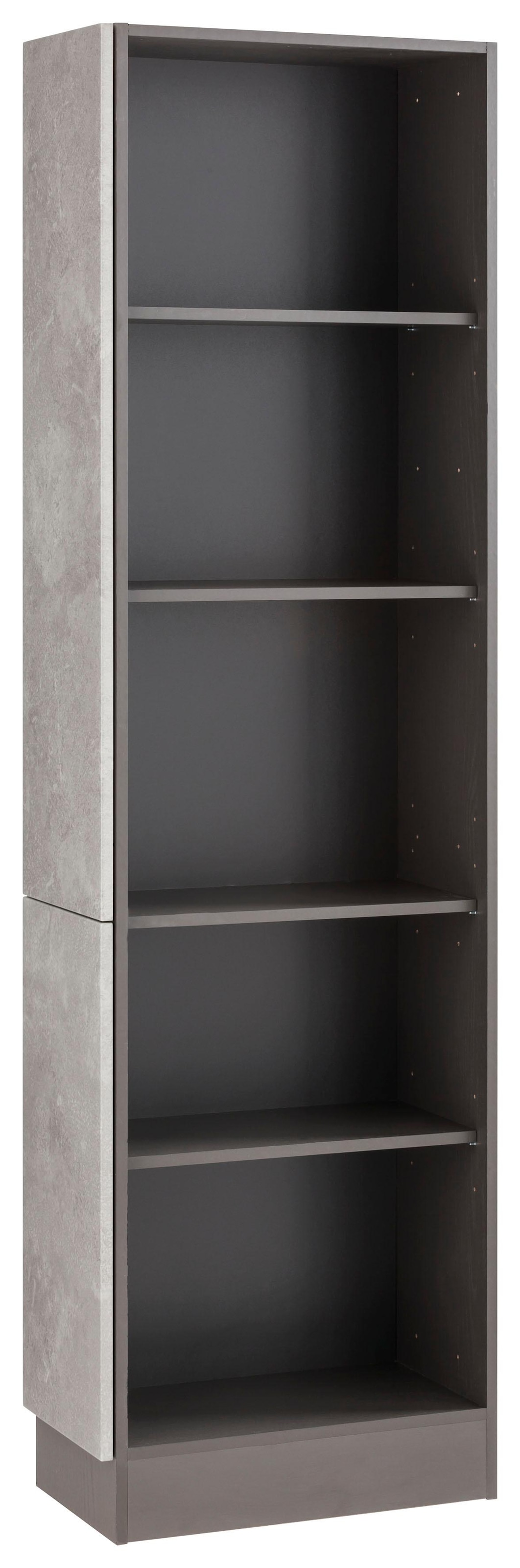 KOCHSTATION Anbauregal "KS-Tulsa", 30 cm breit, 200 cm hoch, mit 5 Fächern, MDF Front