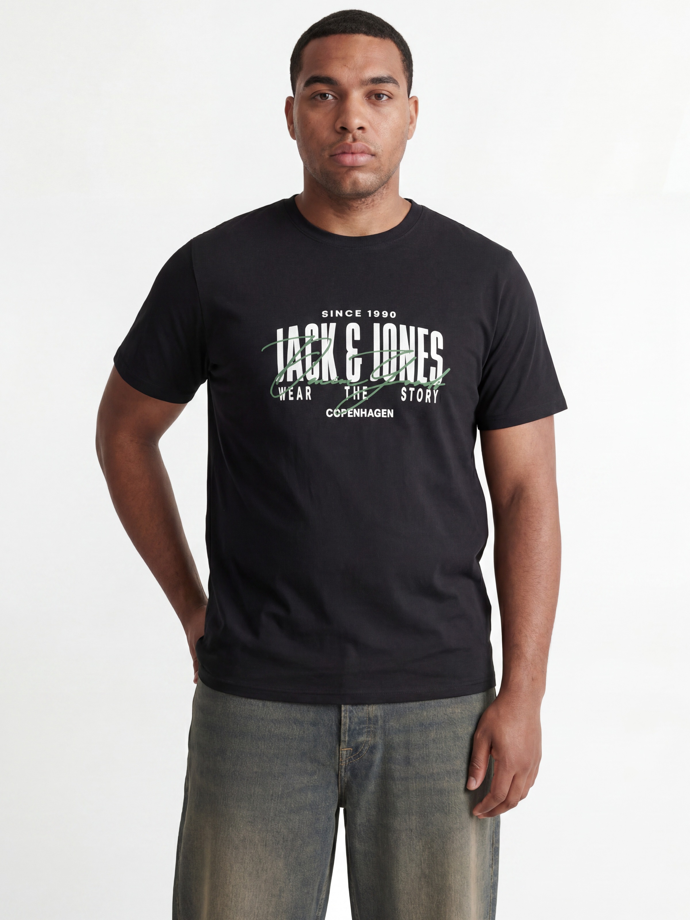 Jack & Jones PlusSize T-Shirt "JJAERO TEE SS CREW NECK PLS" Baumwolle, regular fit