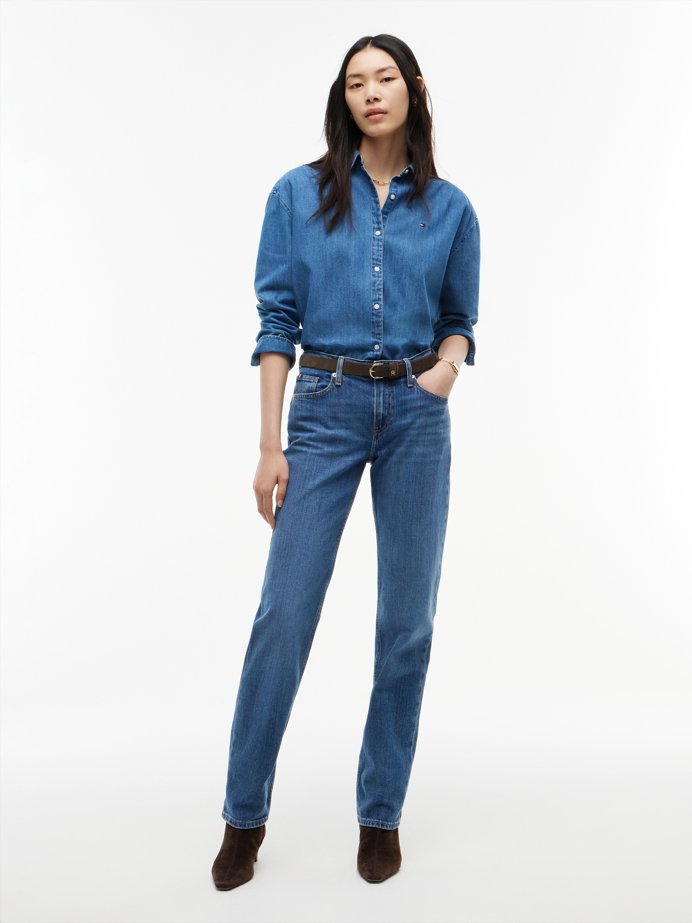 Tommy Hilfiger Skinny-fit-Jeans »HERITAGE COMO SKINNY RW« mit Tommy Hilfiger Logo-Badge, 5-Pocket-Stil