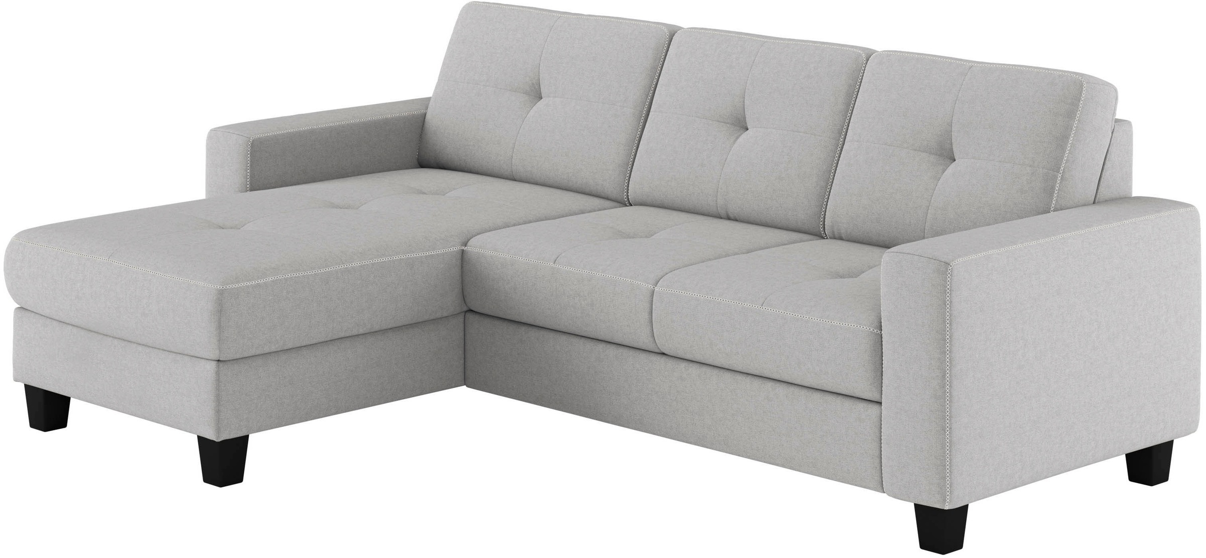 Places of Style Ecksofa »Varese«, wahlweise mit Bettfunktion und Bettkasten
