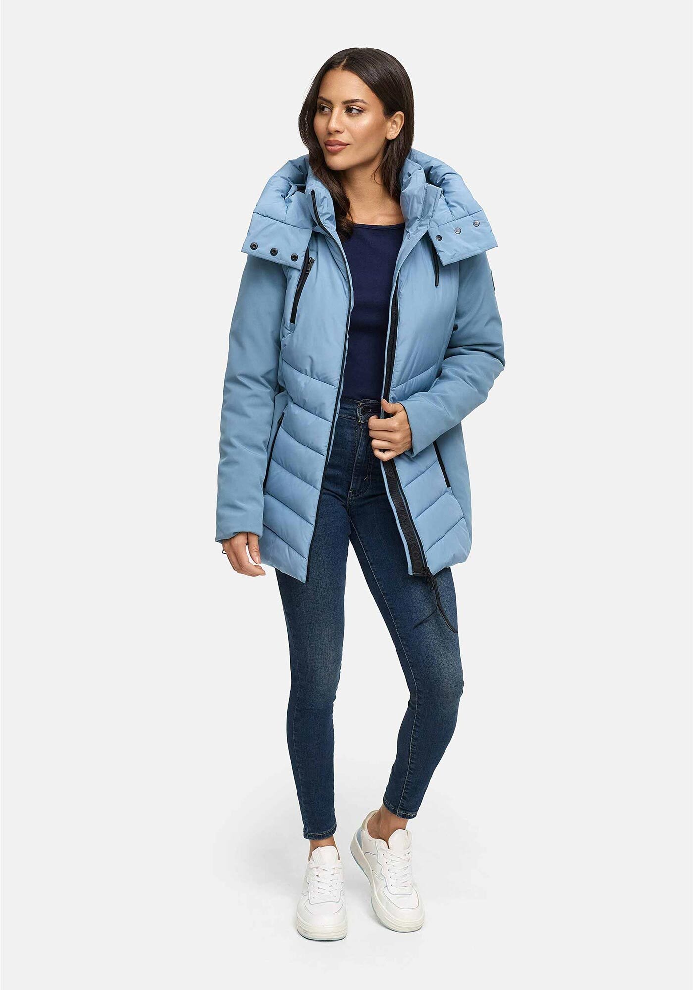 Marikoo Winterjacke "Tivaa" mit abnehmbarer Kapuze und figurbetonter Passfo günstig online kaufen