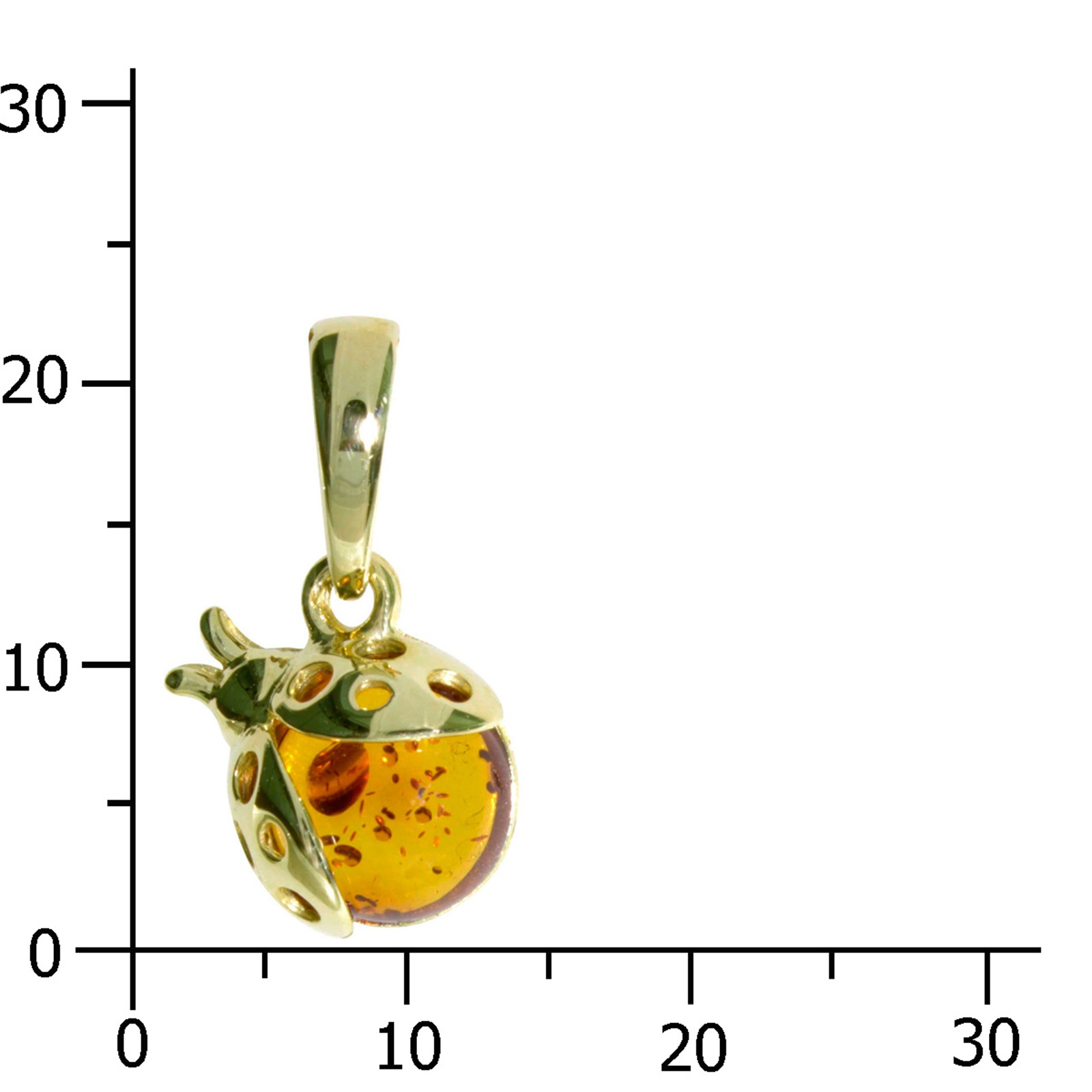 Ostsee-Schmuck Ladybug Pendant Gold 333 3