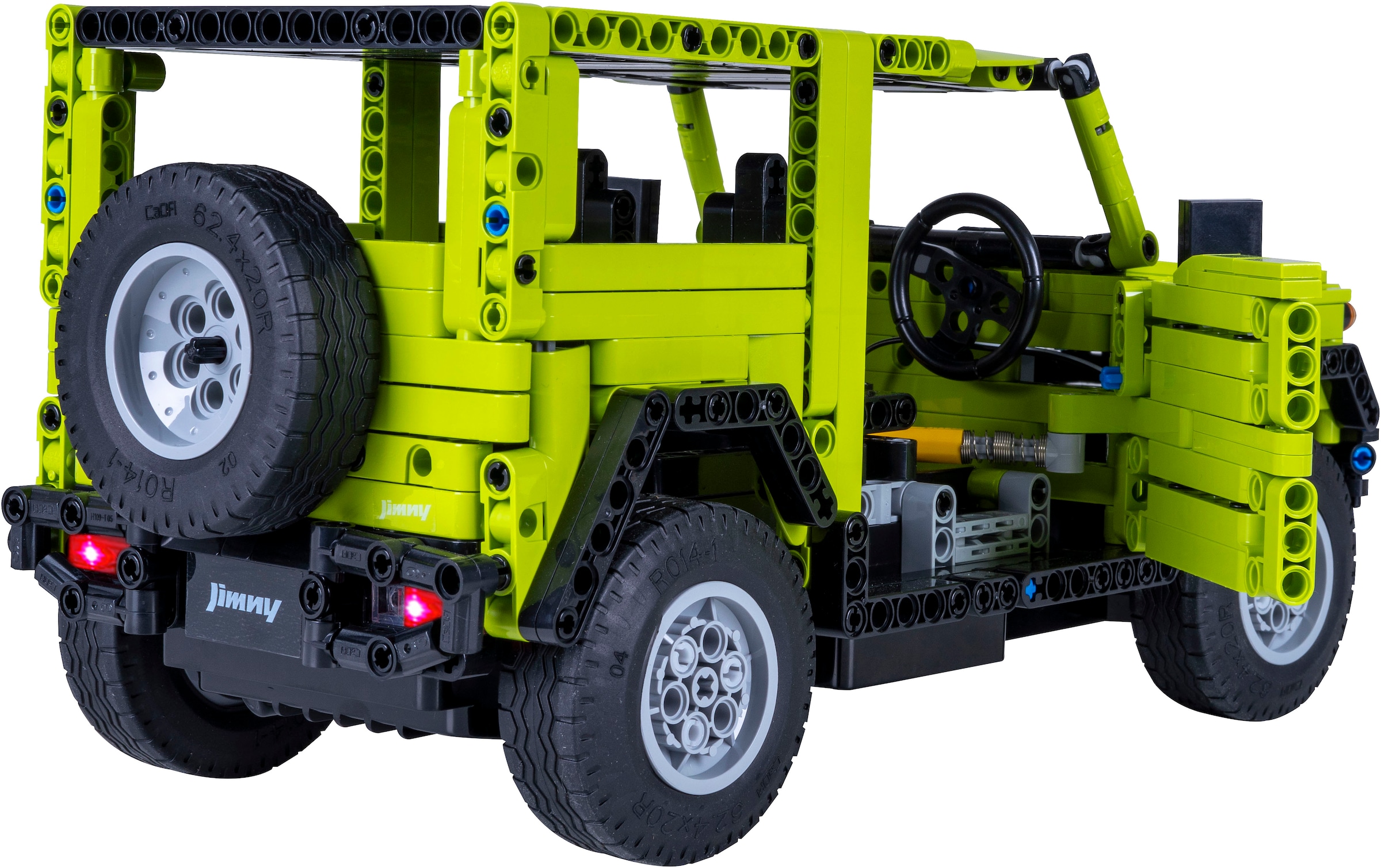 Jamara RC-Auto »CaDA, Suzuki Jimny 1:12 grün 2,4GHz Bricks«, (579 tlg.), mit LED Licht