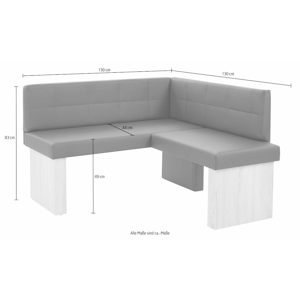 SCHÖSSWENDER Eckbankgruppe »Anna 2«, (Set, 4 tlg.), mit 2 Stühlen mit massiven Gestell