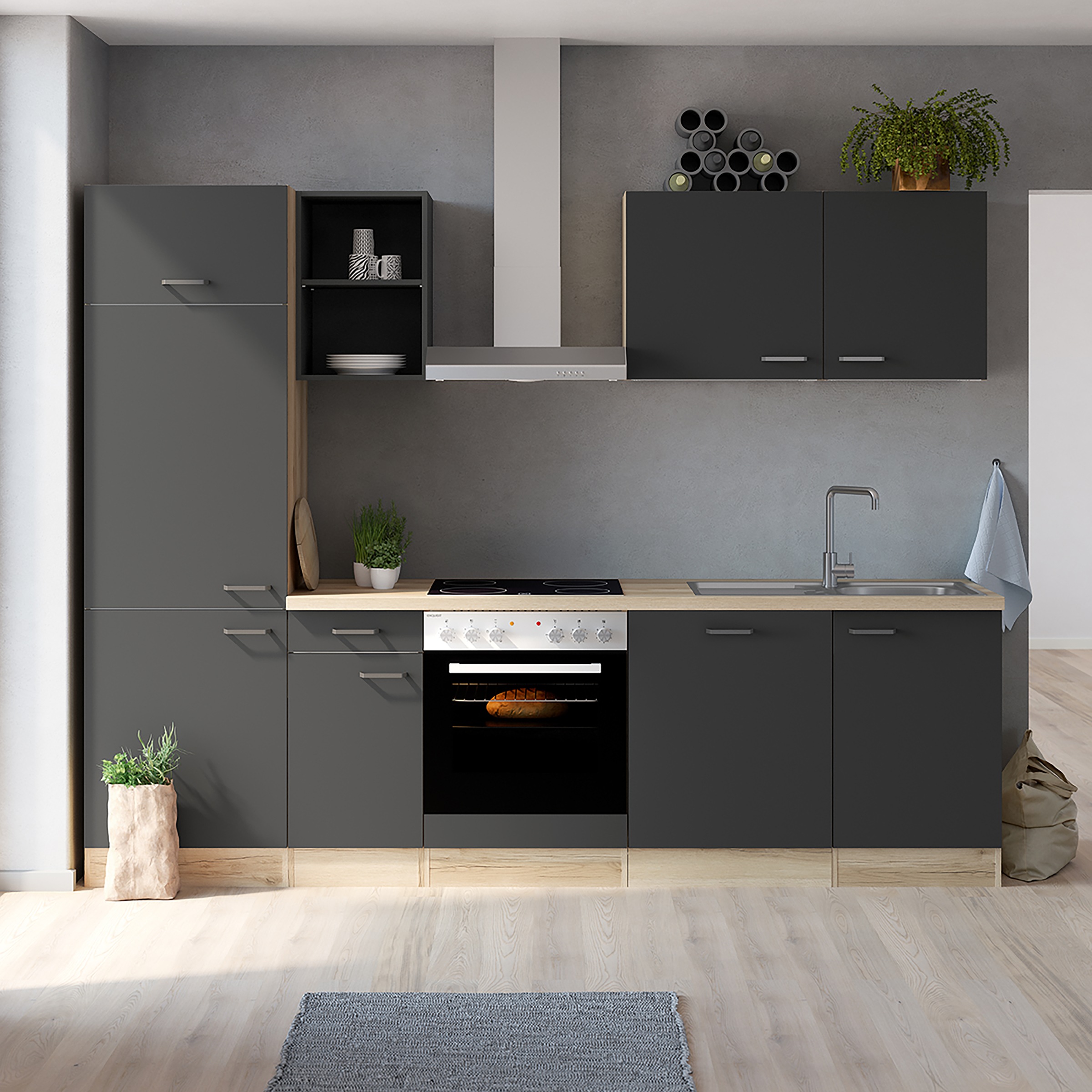 OPTIFIT Küchenzeile "Ester" Breite 270 cm, ohne E-Geräte, Seitenverkehrt st günstig online kaufen