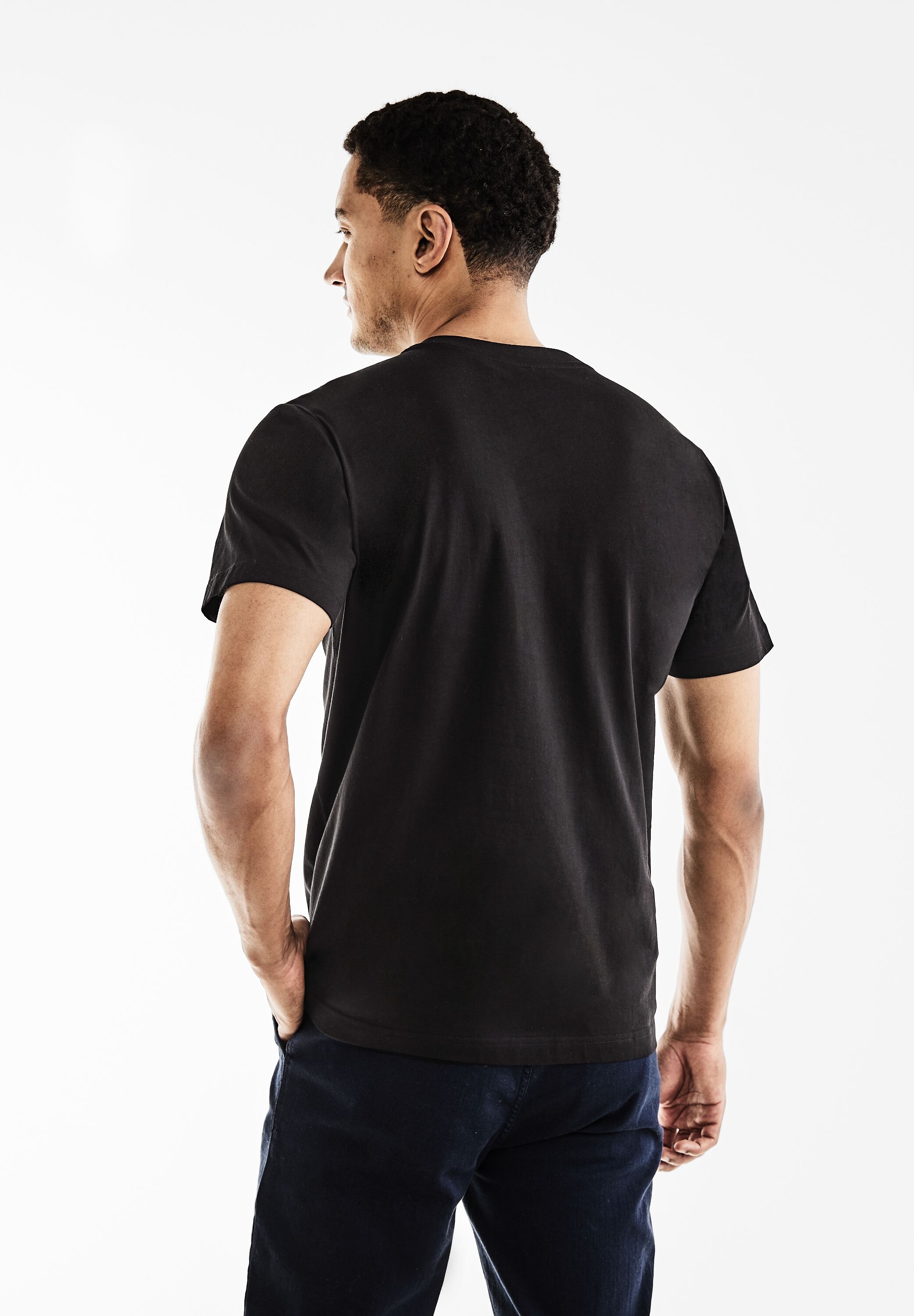 STREET ONE MEN T-Shirt, mit Rundhalsausschnitt