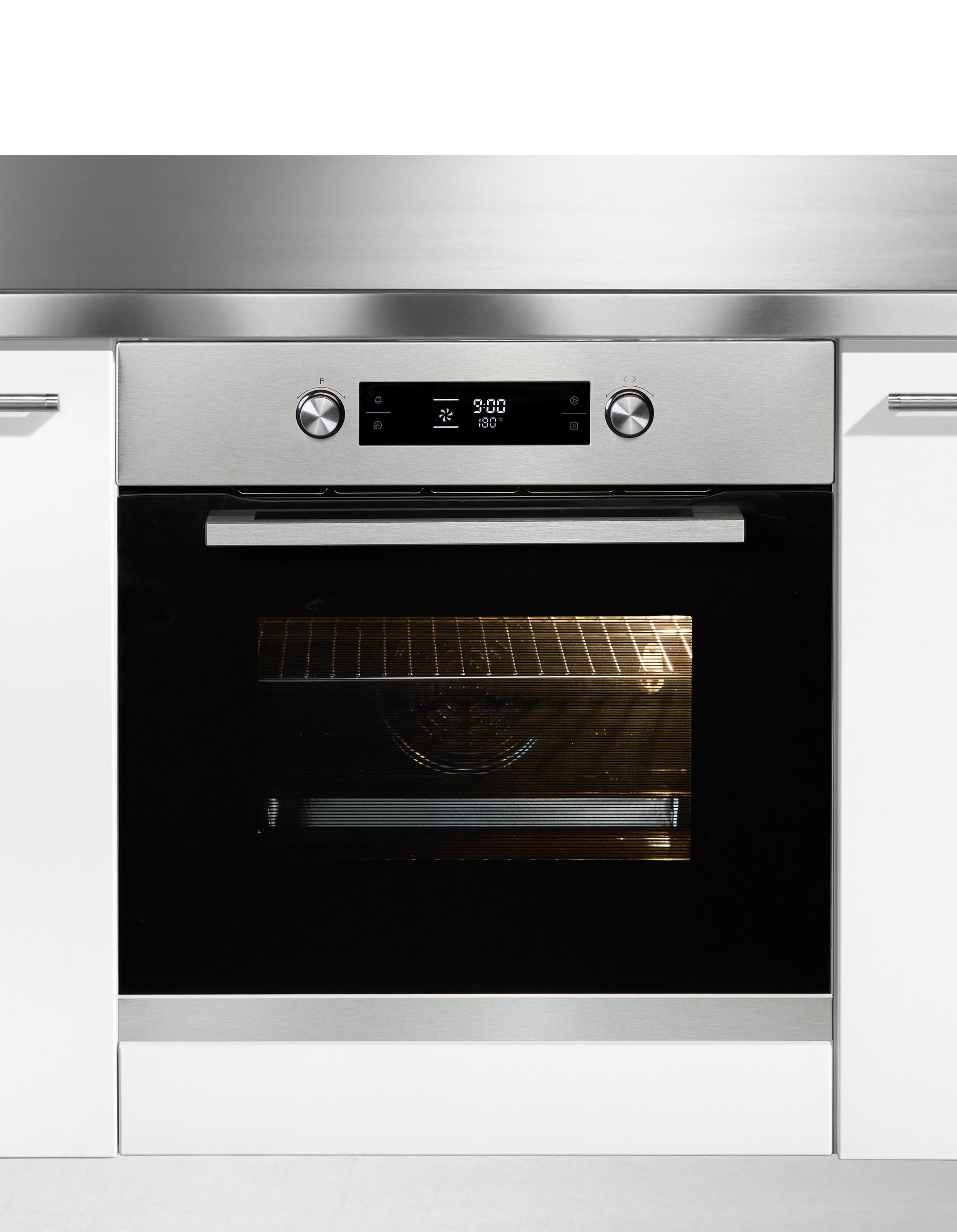 Thumbnail - Hanseatic Einbaubackofen "65M90E3-E11B200" mit 2-fach-Teleskopauszug Leichte Verschmutzungen werden mithilfe von Wasserd...