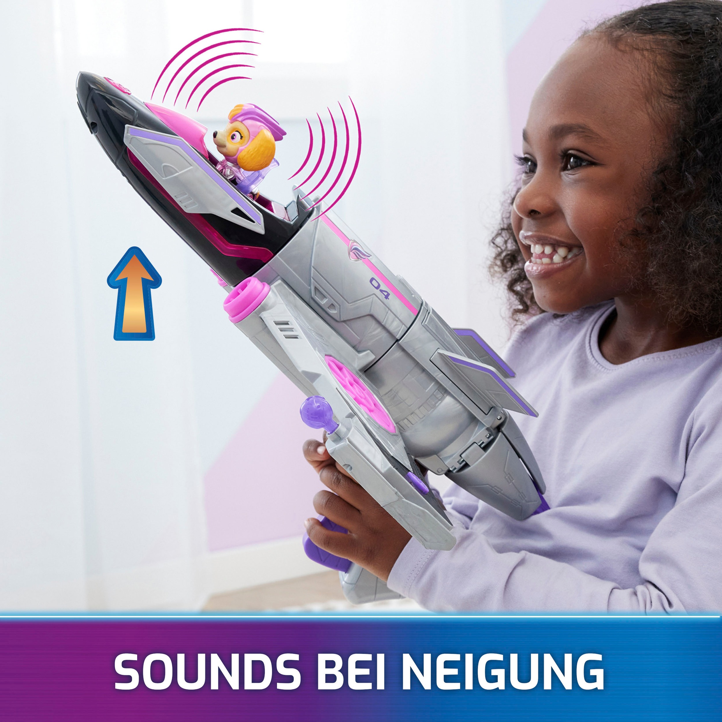 Spin Master Spielzeug-Flugzeug »Paw Patrol - Movie II - Skyes Deluxe Jet-Flieger«, inkl. Skye Figur, mit Licht- und Soundeffekt