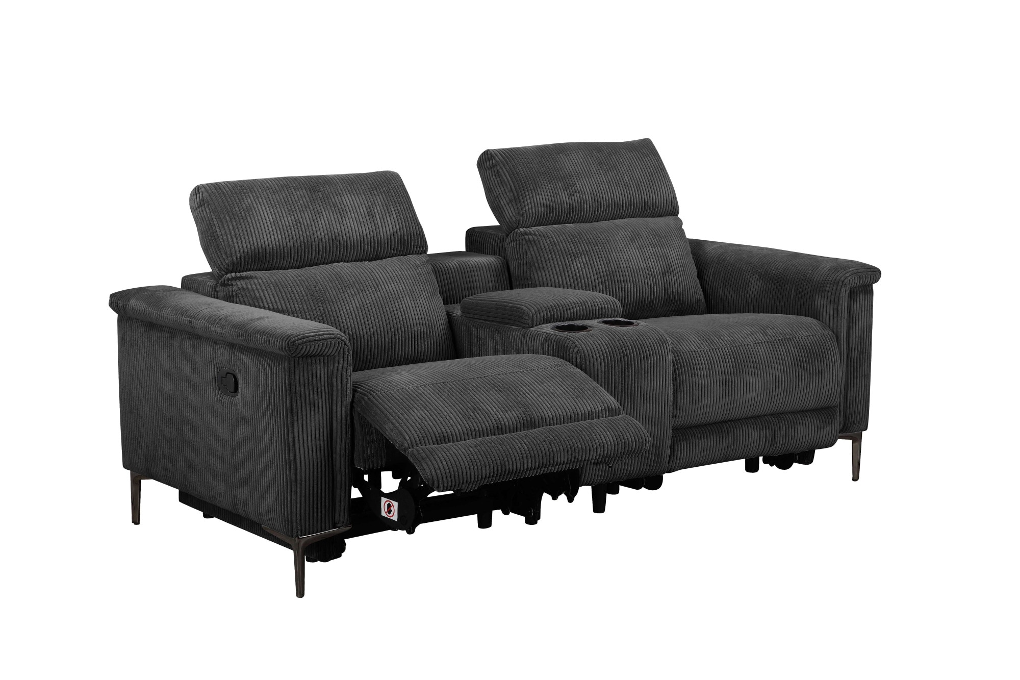 Places of Style 2-Sitzer »Lund in Cord, 2er-Kinosofa, TV-Sessel, Multimedia-Sofa, USB-A,«, m. elektrischer o. manueller Relaxfunktion, Getränkehalter u. Staufach