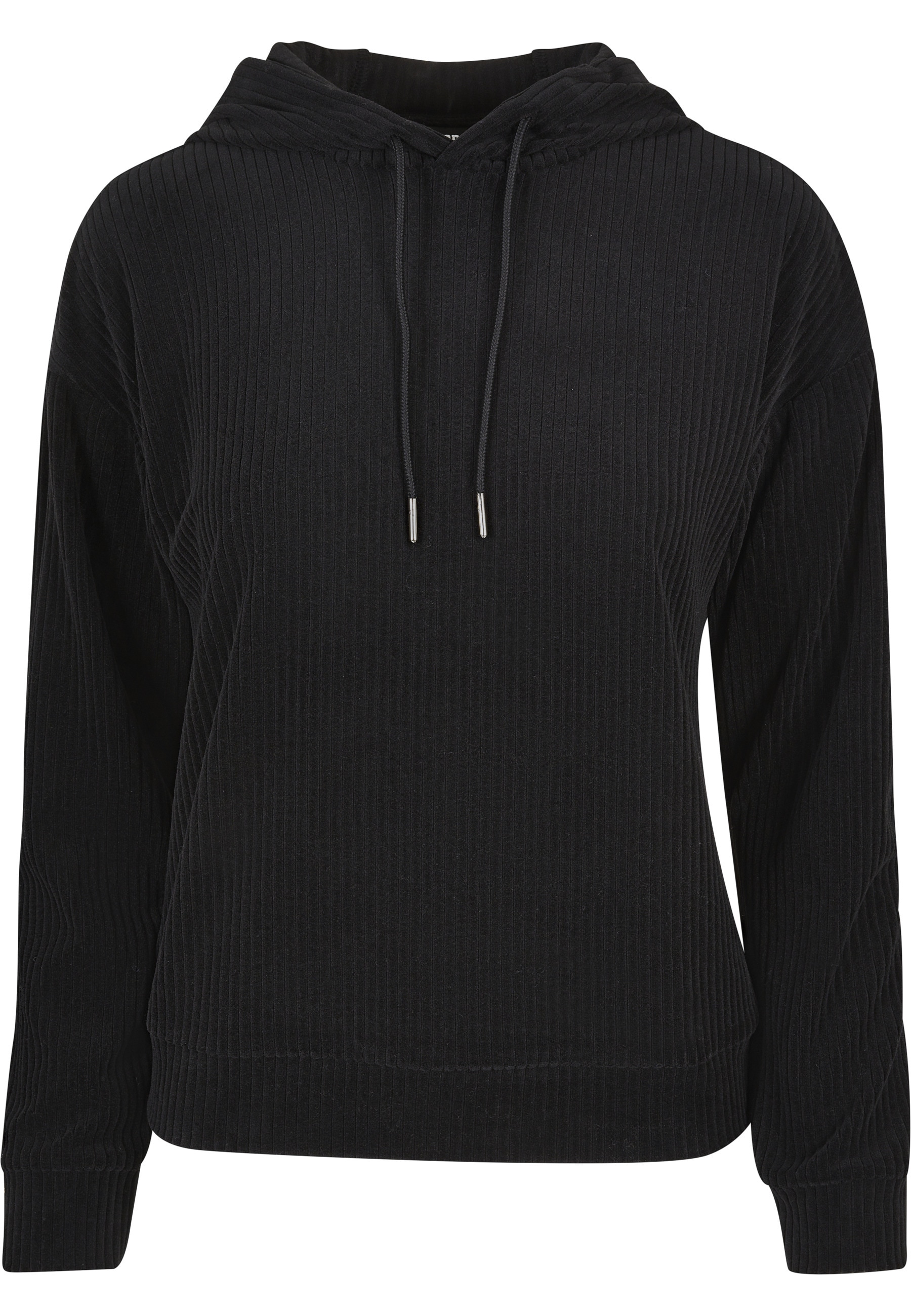 URBAN CLASSICS Rundhalspullover "Urban Classics Damen Ladies Velvet Rib Hoody" 1 Stk.