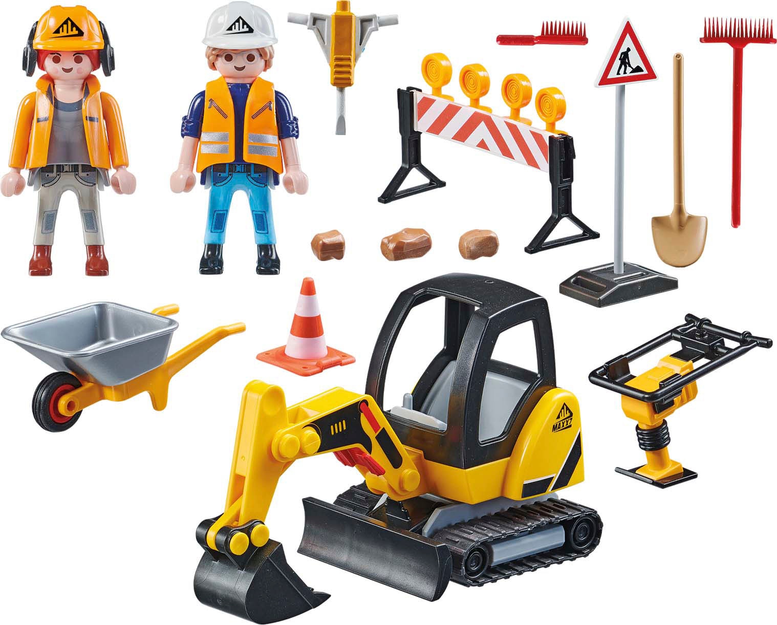 Playmobil® Konstruktions-Spielset »Straßenbau (71045), City Action«, (45 St.), Made in Europe
