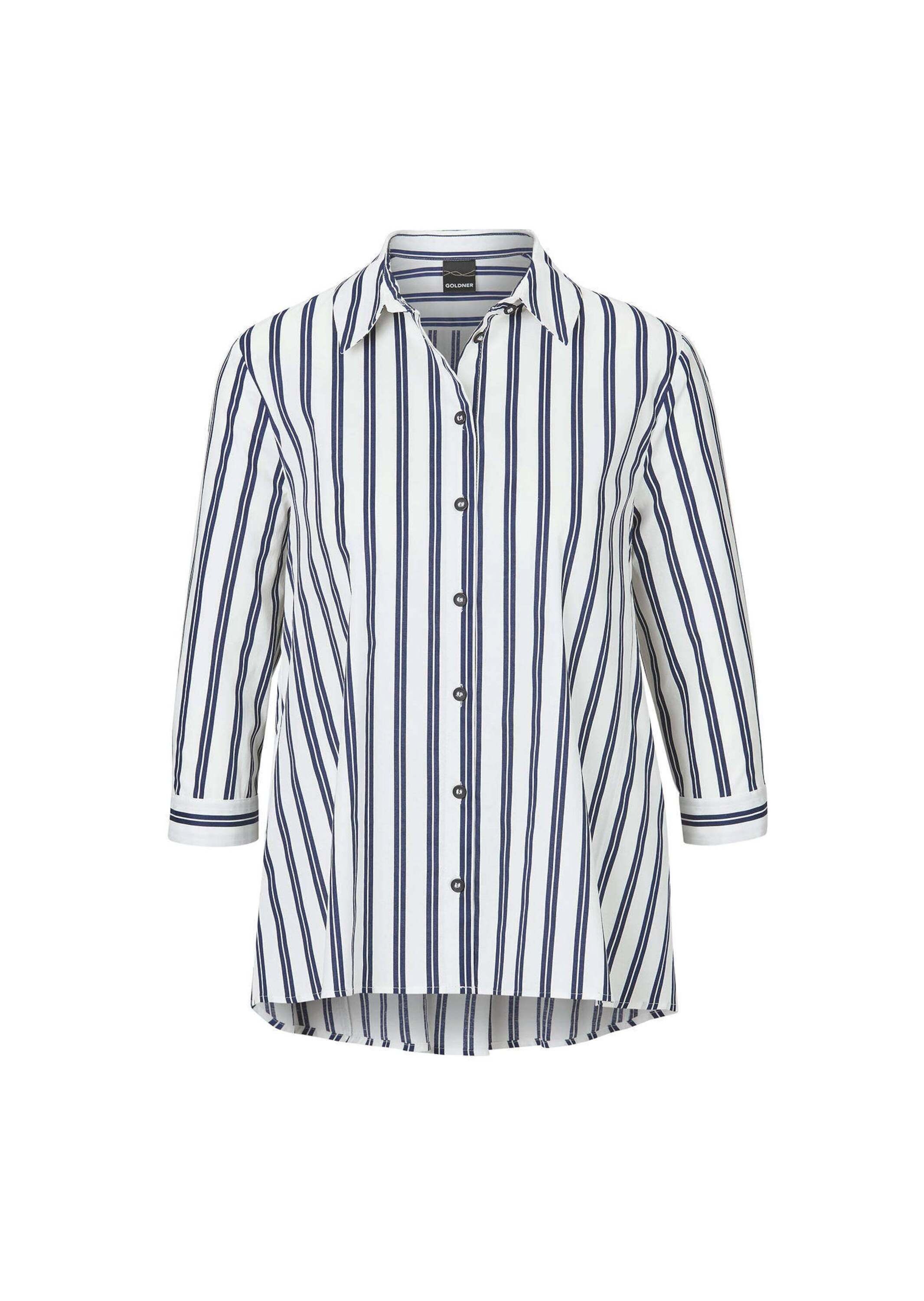 GOLDNER Kurzarmbluse "Schlichte Baumwoll-Bluse mit 3/4-Arm" Ohne günstig online kaufen