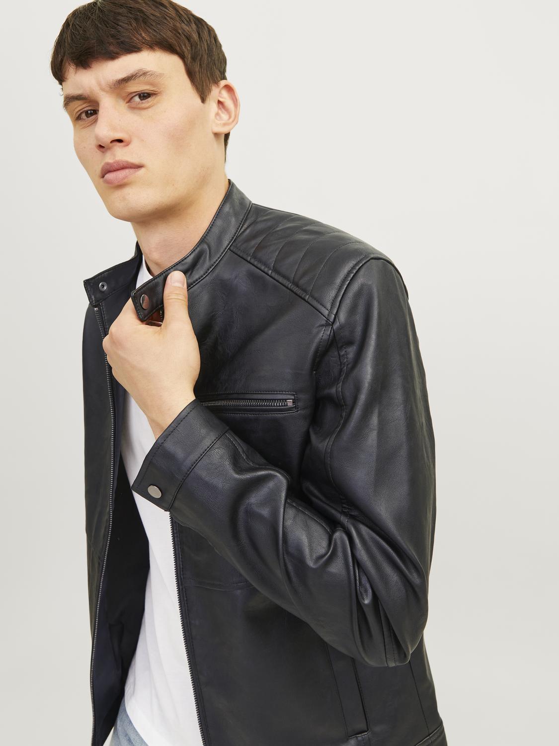 Thumbnail - Jack & Jones Lederimitatjacke "JJEDYLAN PU BIKER JACKET NOOS"