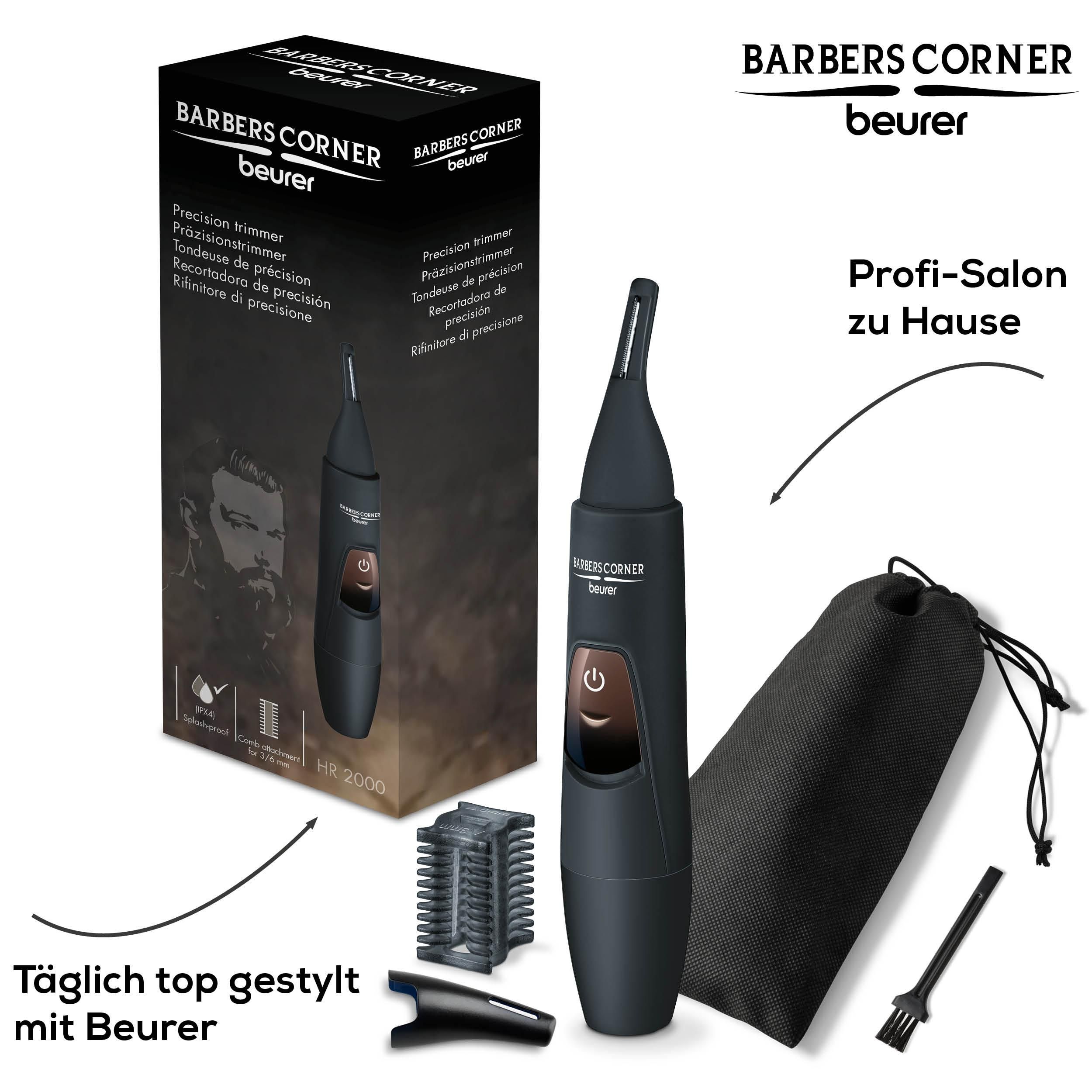 Thumbnail - BEURER Nasen- und Ohrhaartrimmer "HR 2000 Präzisionstrimmer für Augenbrauen, Nasen- und Ohrhaare" 1 Aufsätze Inkl. Schut...