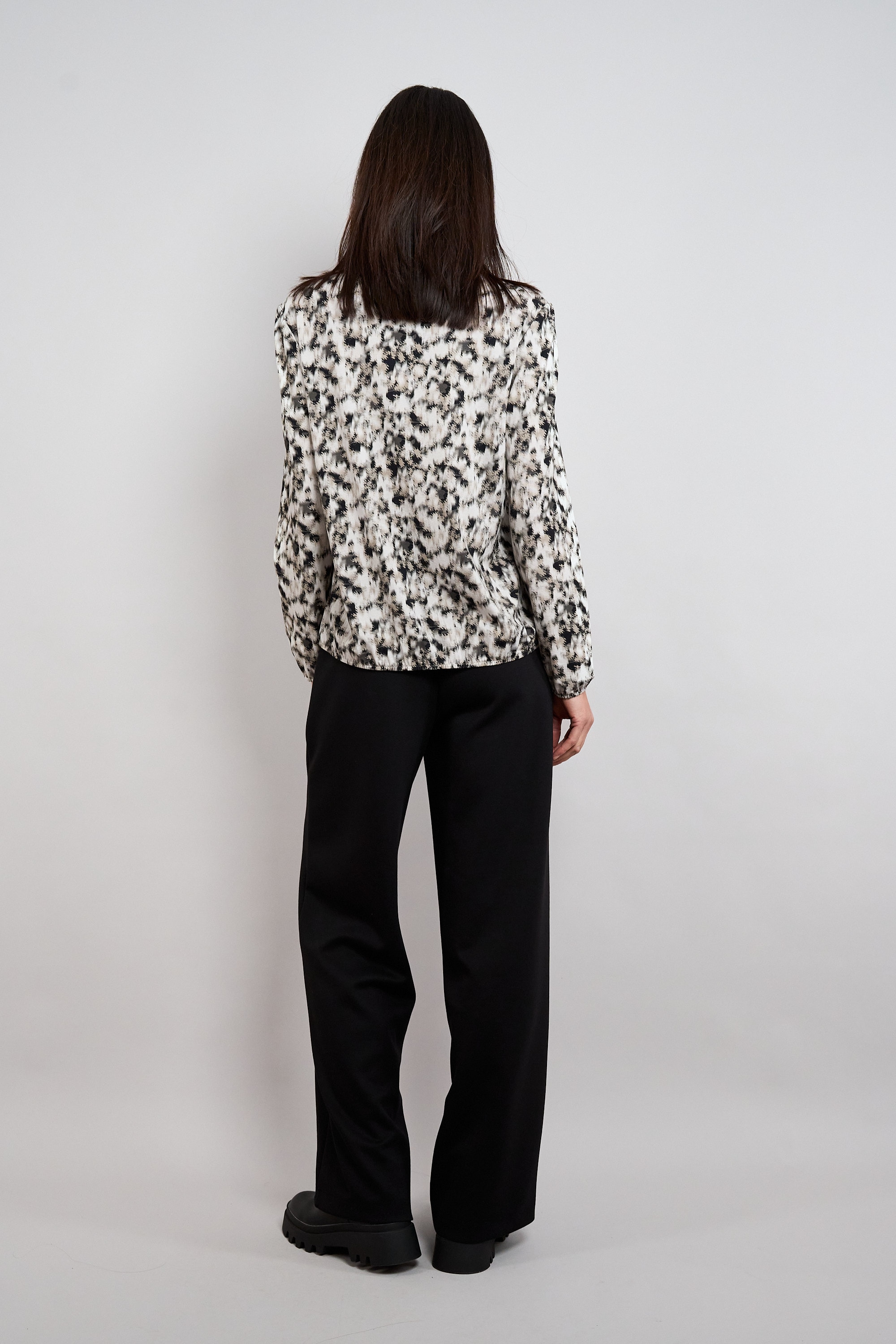 Seidel Moden Langarmshirt Langarmshirt mit grafischem Muster - Viskose/Stretch - MADE IN GERMANY